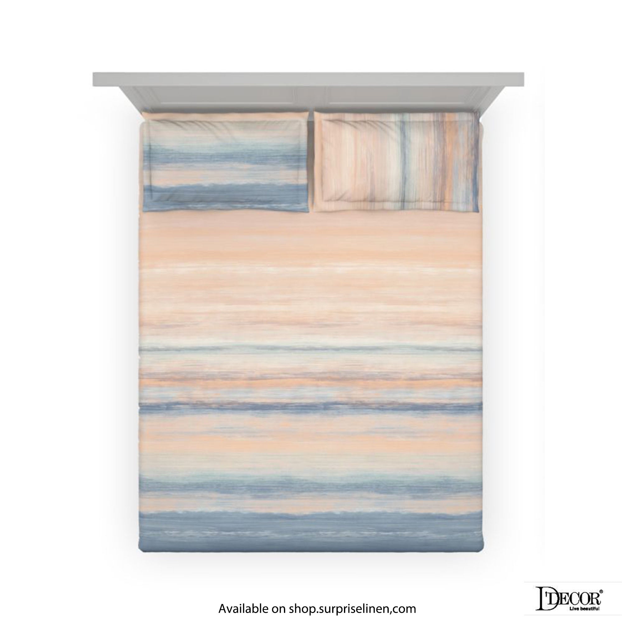 D'Decor - Pastel Dreams Collection 100% Cotton 3 Pcs King Size Bedsheet Set (Hazzel)