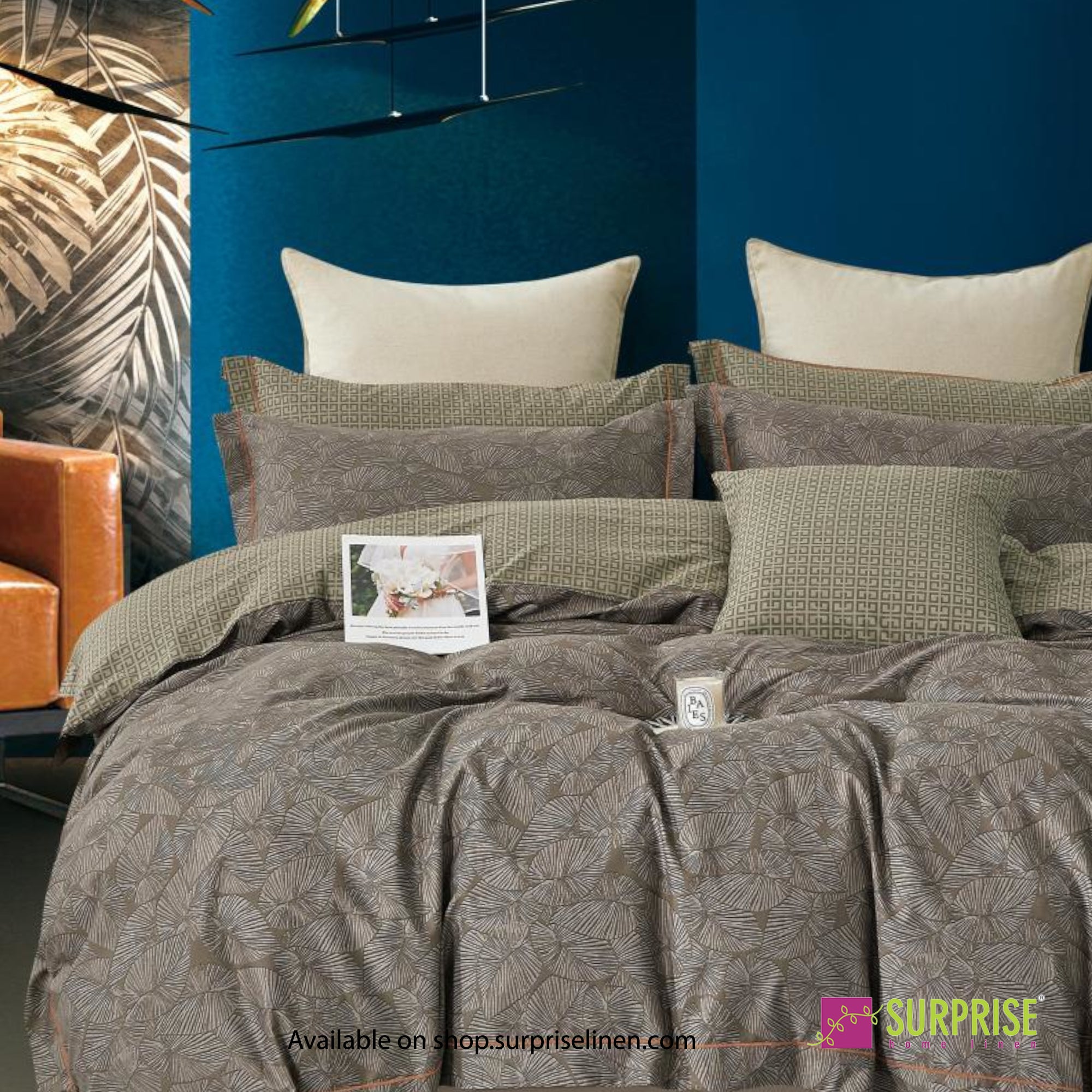 Luxury Essentials By Surprise Home - Decor Collection 400TC Organic Cotton 3 Pcs Super King Size Bedsheet Set (Willow
