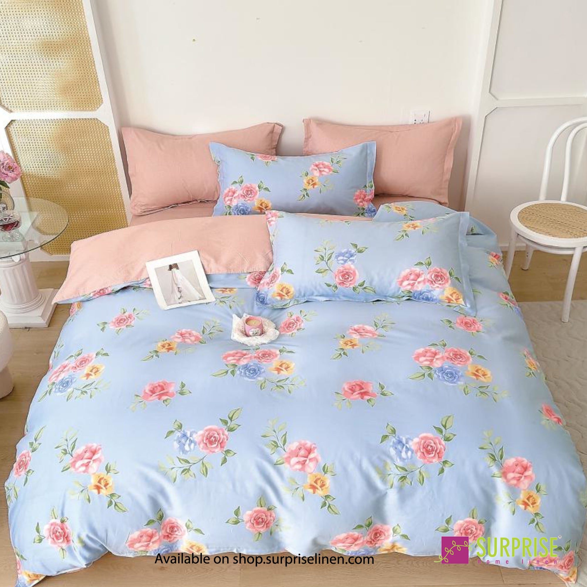 Everyday Luxury Essentials By Surprise Home - Bedeck Collection 3 Pcs Regular Queen Size Bedsheet Set in 300 TC Cotton Fabric (Jade)