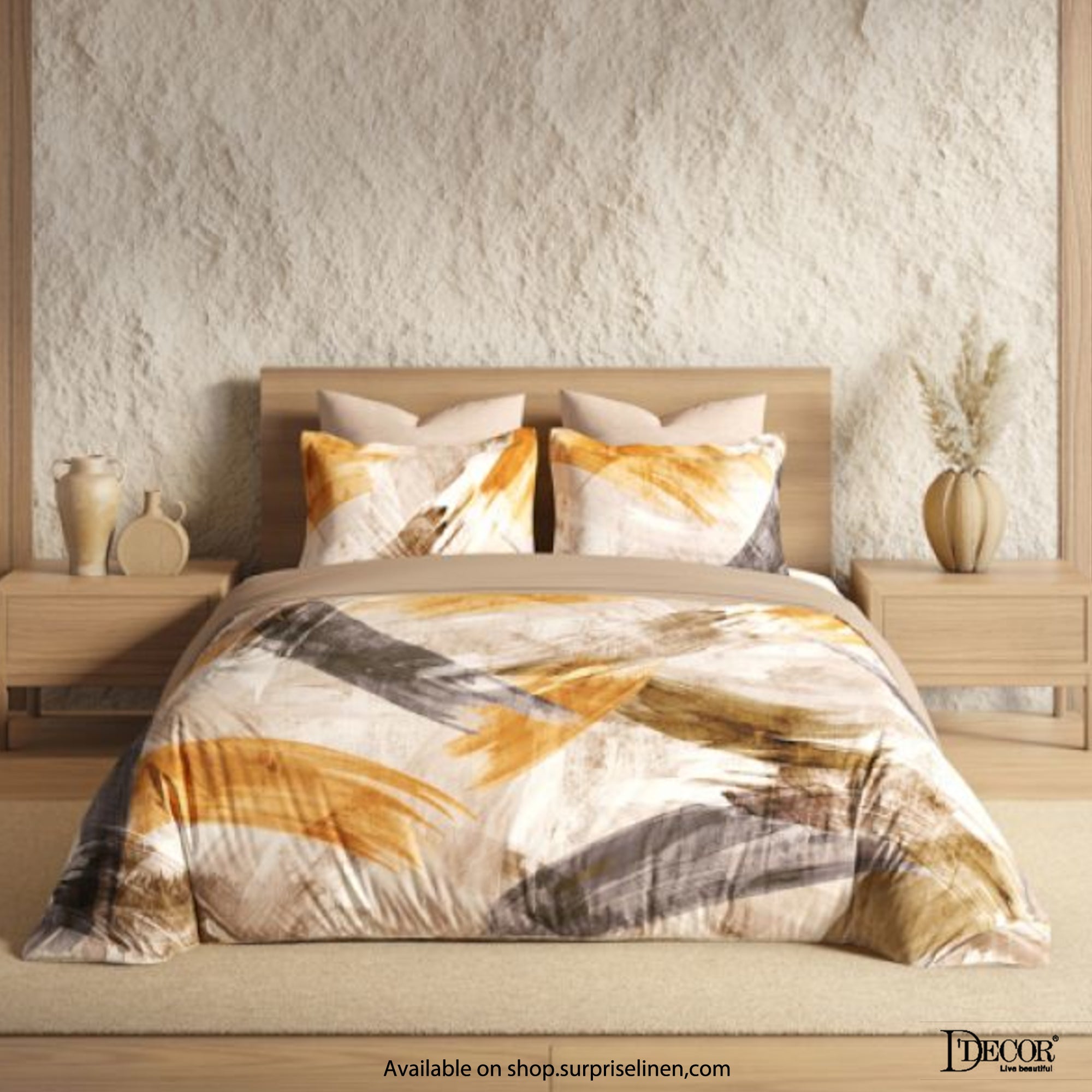 D'Decor - Orion Collection 100% Cotton Artistic Strokes Bedsheet Set