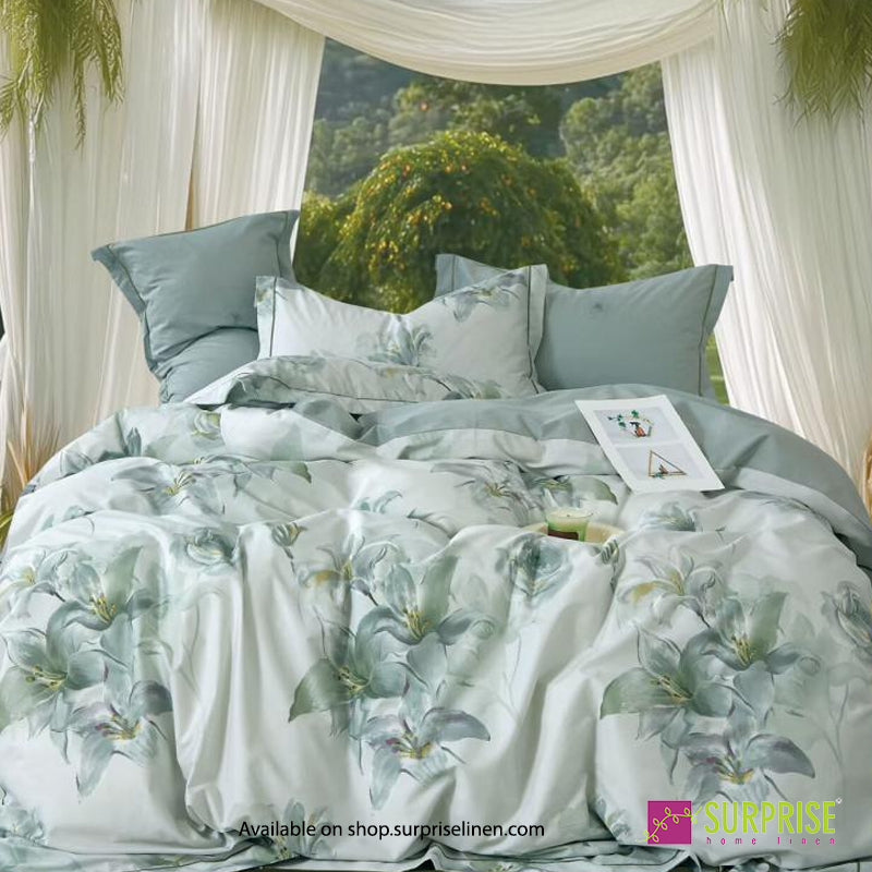 Surprise Home - Linea Collection Sage Lily 3 Pcs Bedsheet Set (Sage Green)