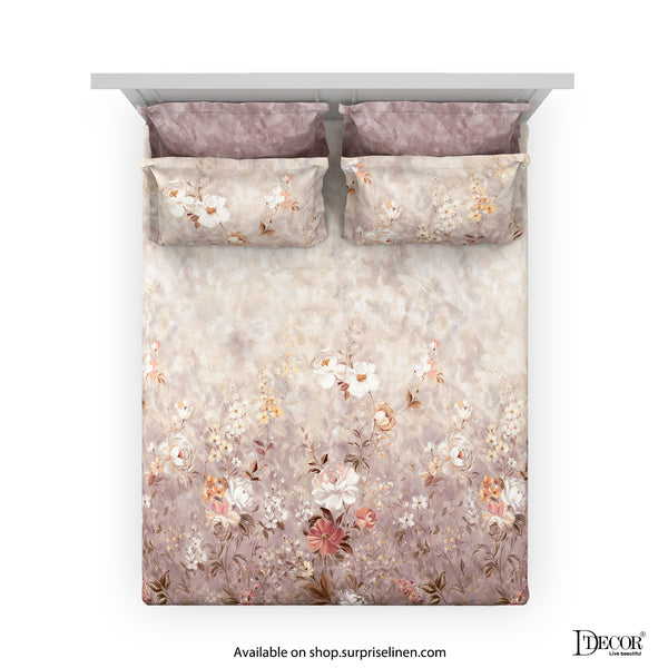 D'Decor- Fleur Collection Toasted Rose Bed Sheet Set