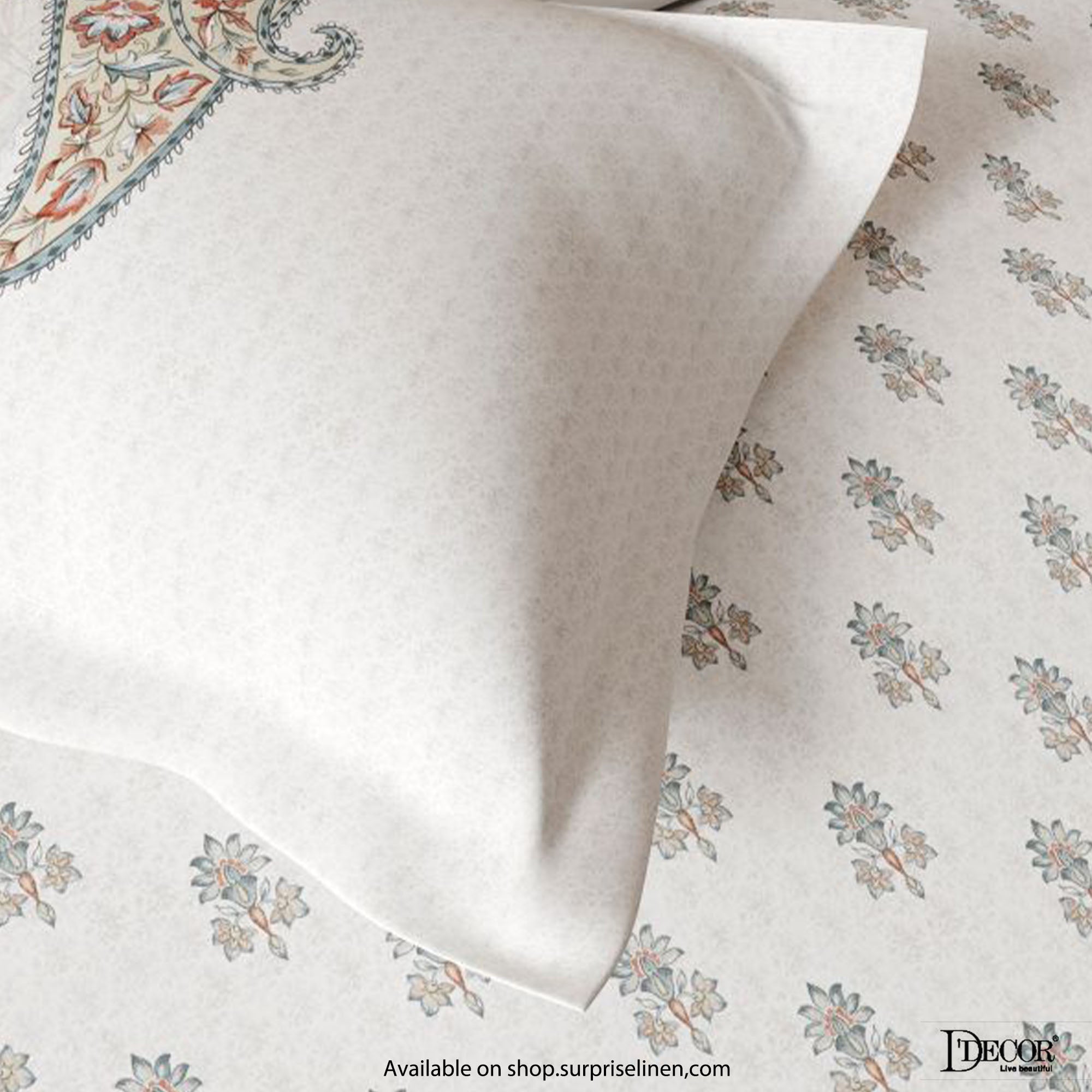 D'Decor - Esteem Collection 100% Cotton King Size 3 Pcs Bedsheet Set (Eleanor)