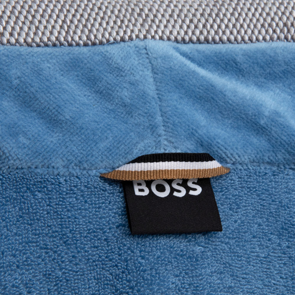 Hugo Boss - Lord 380 GSM 100% Cotton Velvet Bathrobe (Sky)