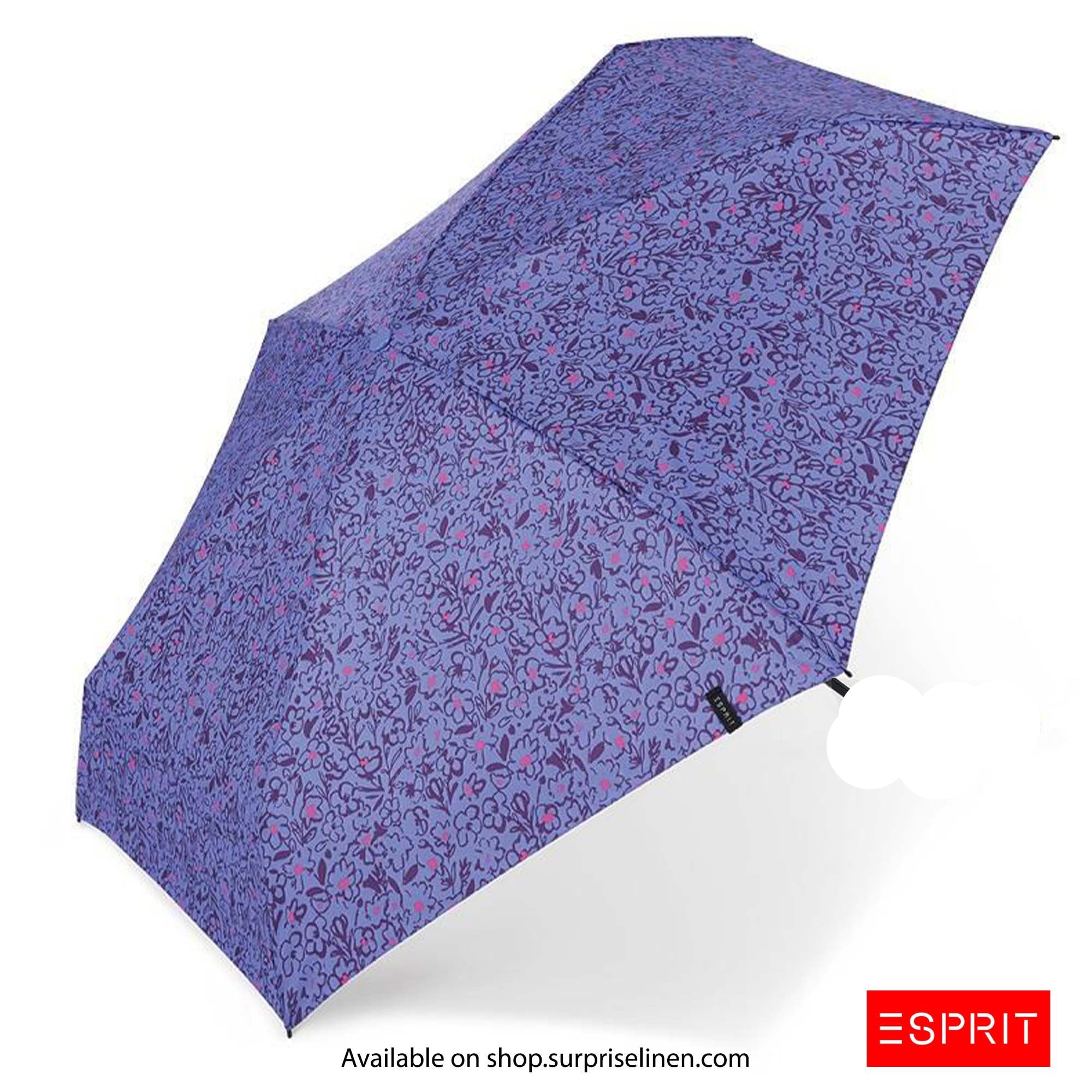 Esprit - Foldable Mini Umbrella ( Floral Purple)