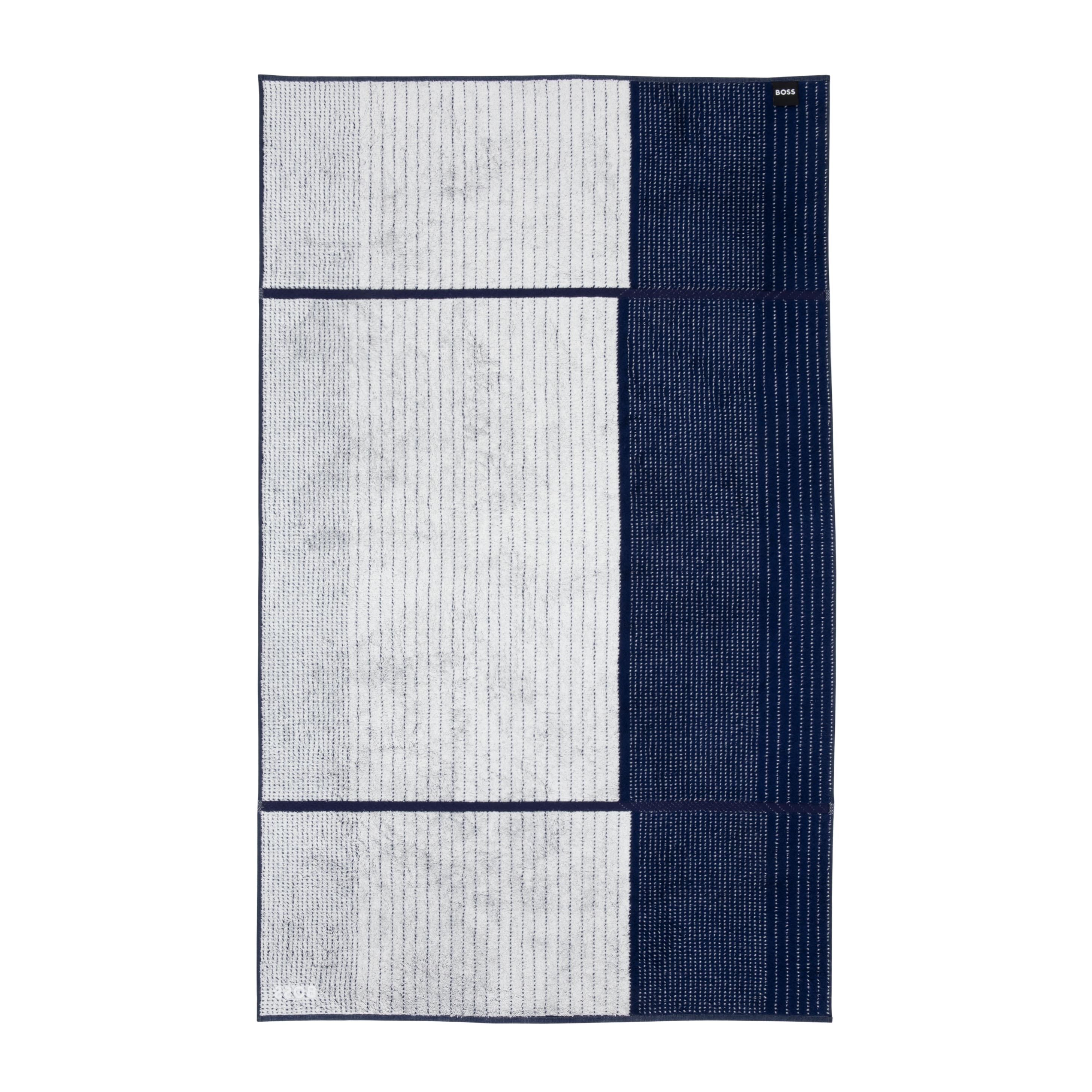 Hugo Boss - Tennis Stripes Towels with Sateen Border 450 GSM 100% Cotton (Navy)