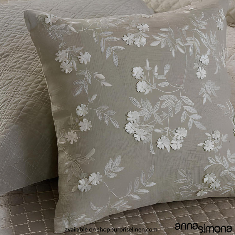 Anna Simona - Zeal 7 Pcs Velvet Bedcover Set (Stone)