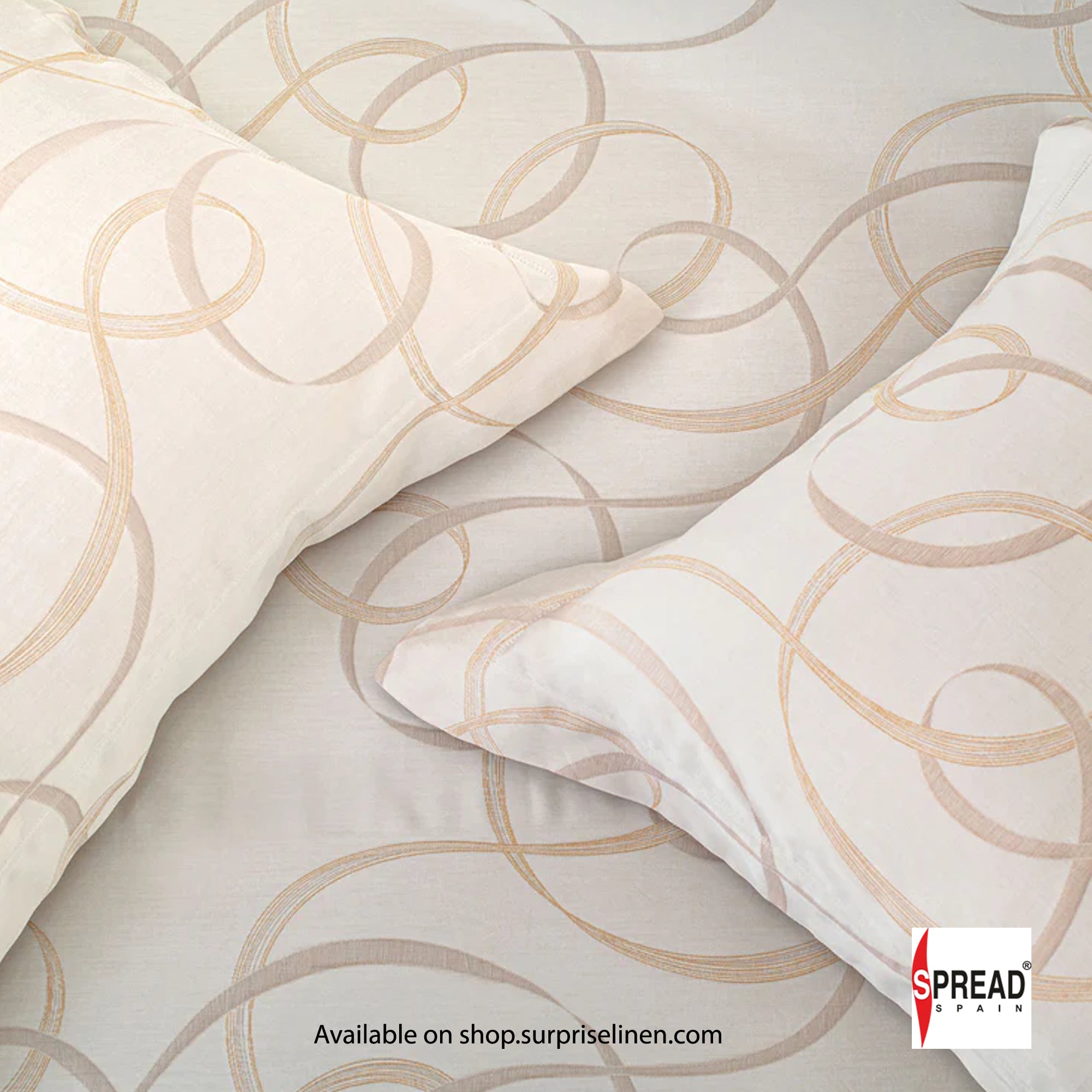 Spread Spain - 700 TC Italian Couture Luxury Bedsheet Set (Ivory)