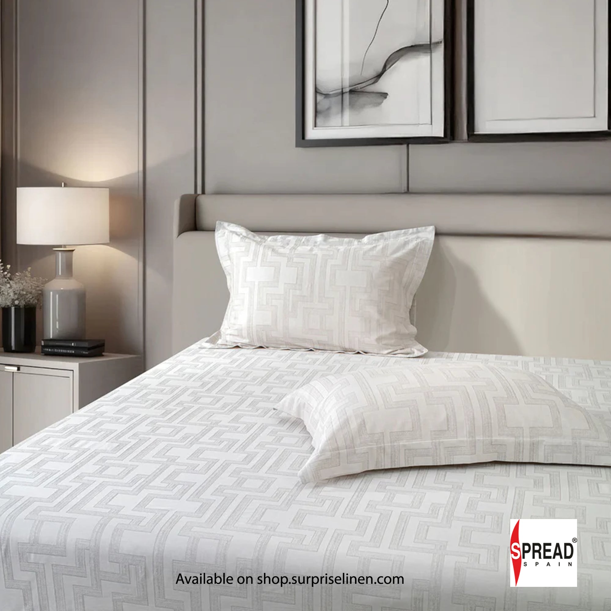 Spread Spain - 700 TC Italian Couture Luxury Bedsheet Set (Maze)