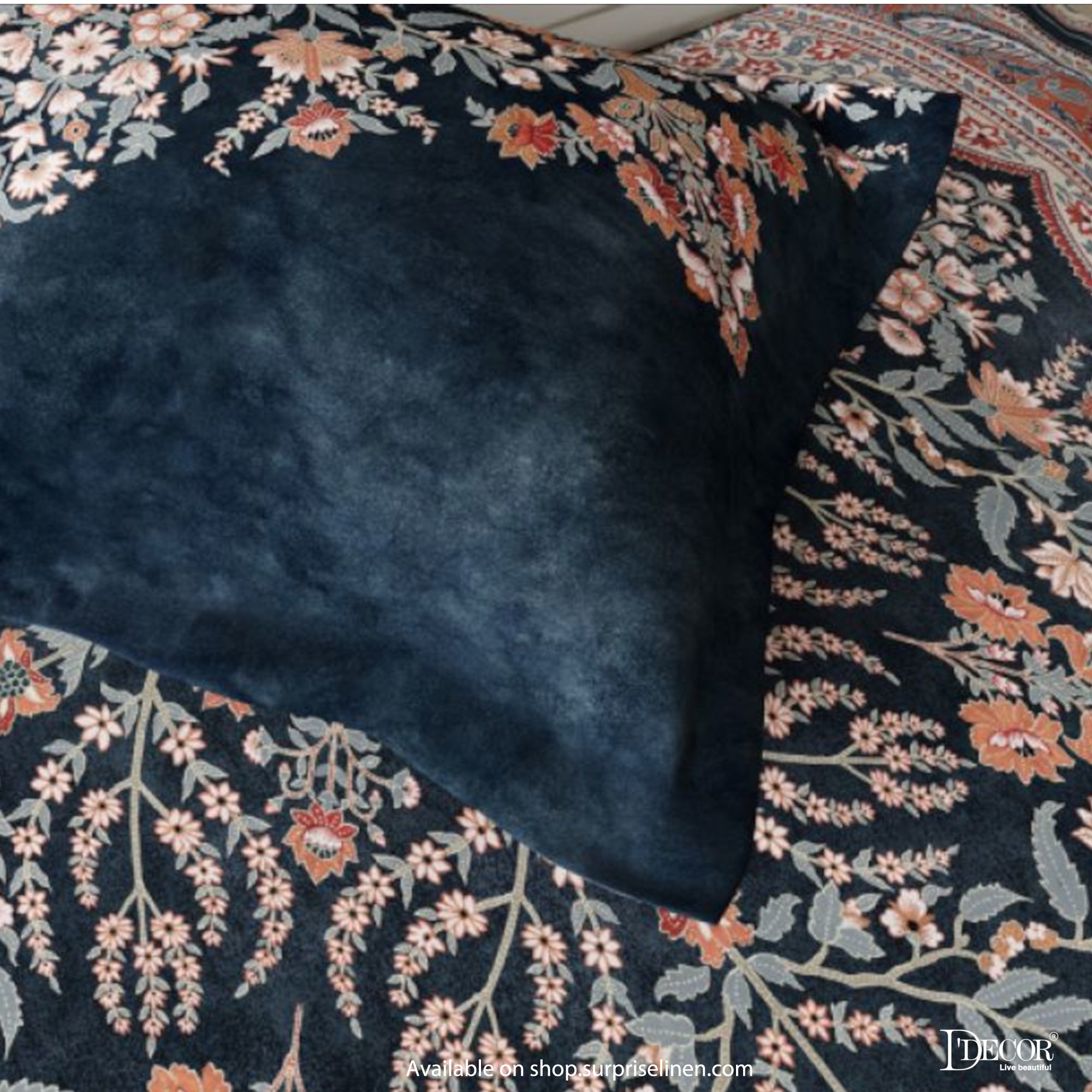 D'Decor- Virasat Collection 100% Cotton Zain King Size Bed Sheet Set