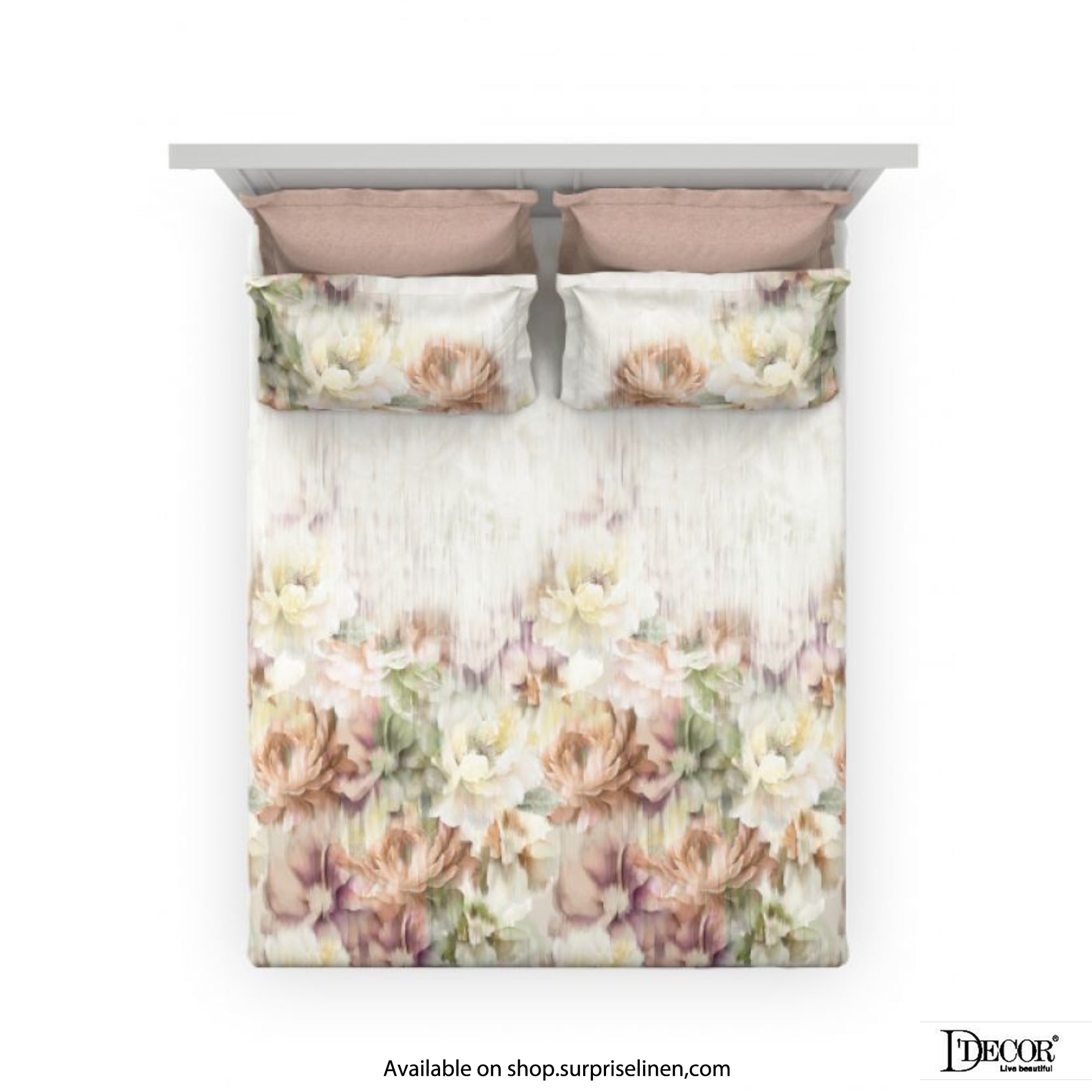 D'Decor- English Garden Collection 100% Cotton Eternia King Size Bed Sheet Set