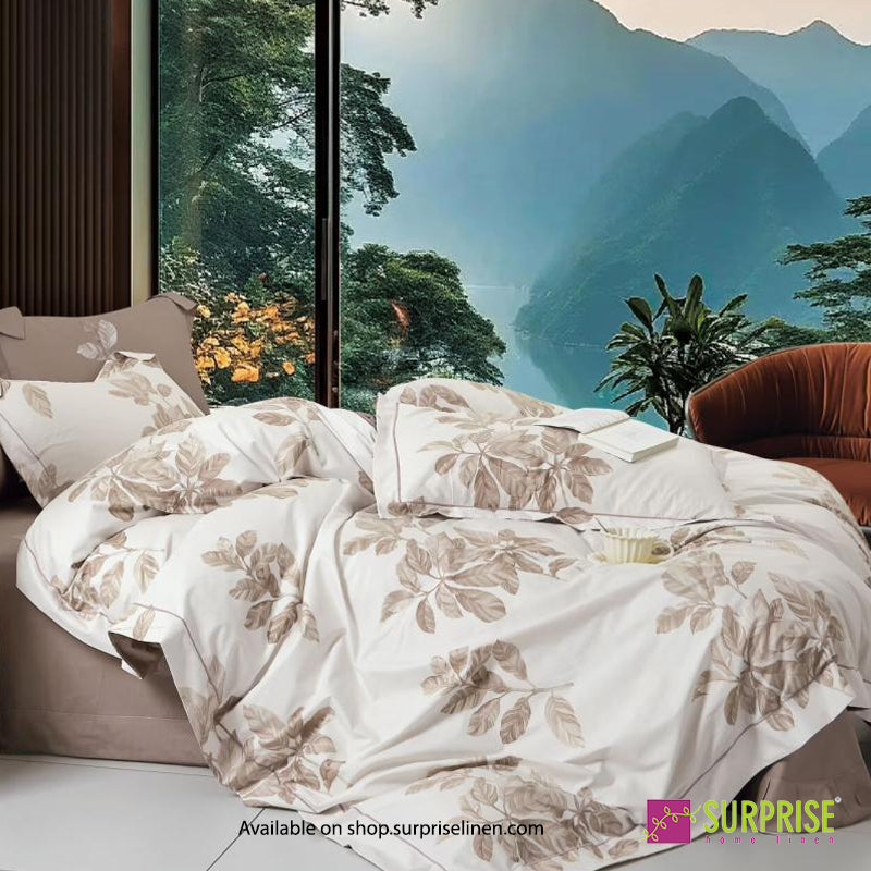 Surprise Home - Linea Collection Ivory Rose 3 Pcs Bedsheet Set (Sand Ivory)