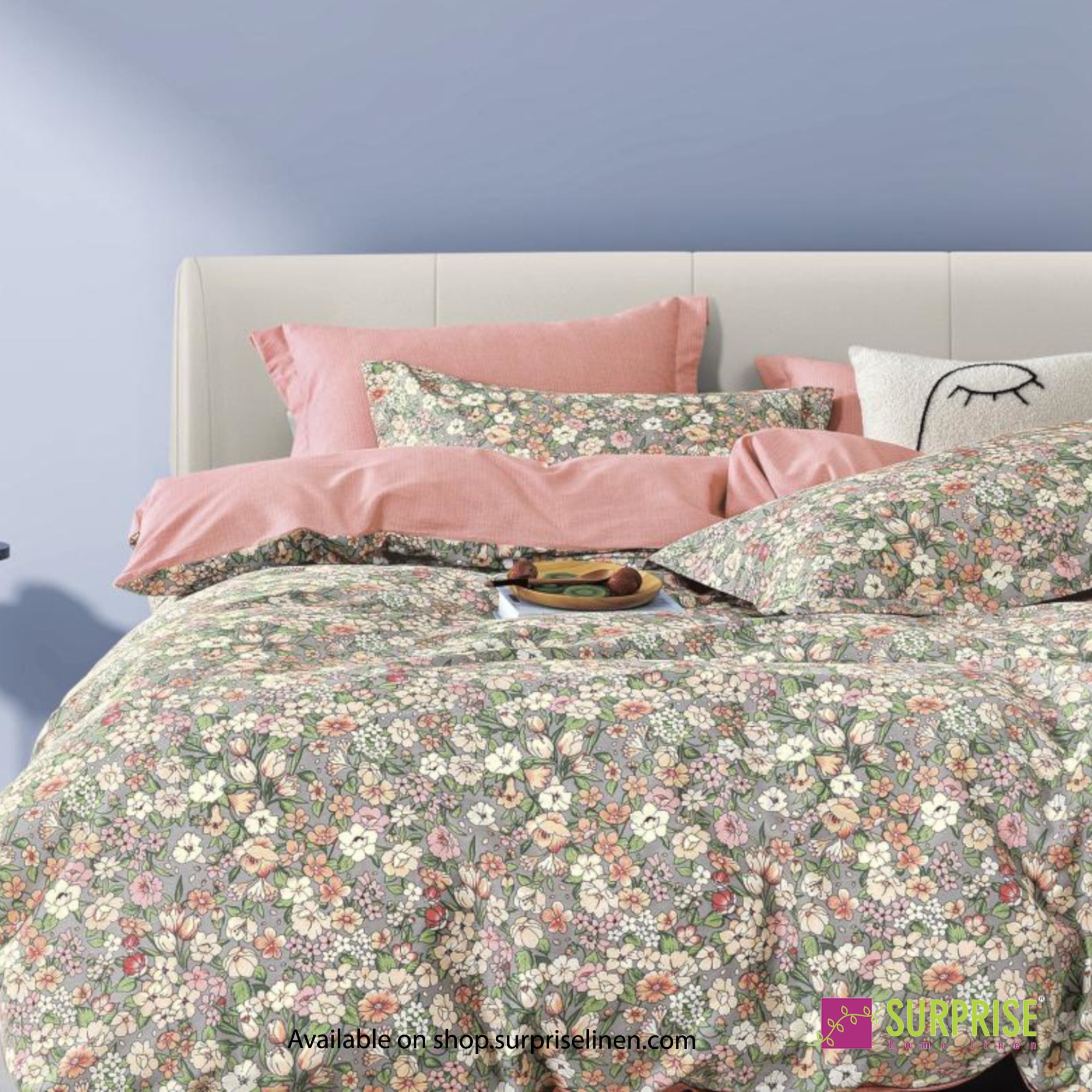 Everyday Luxury Essentials By Surprise Home - Bedeck Collection 3 Pcs Regular Queen Size Bedsheet Set in 300 TC Cotton Fabric (Nestle)