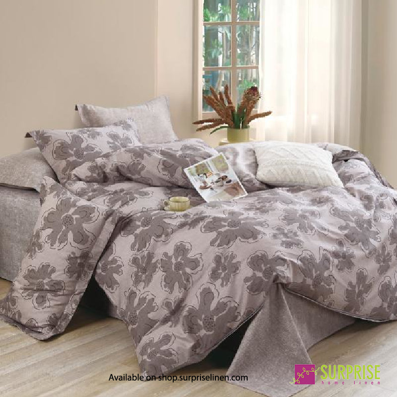 Silver Blossom Light Grey four-piece comforter set
