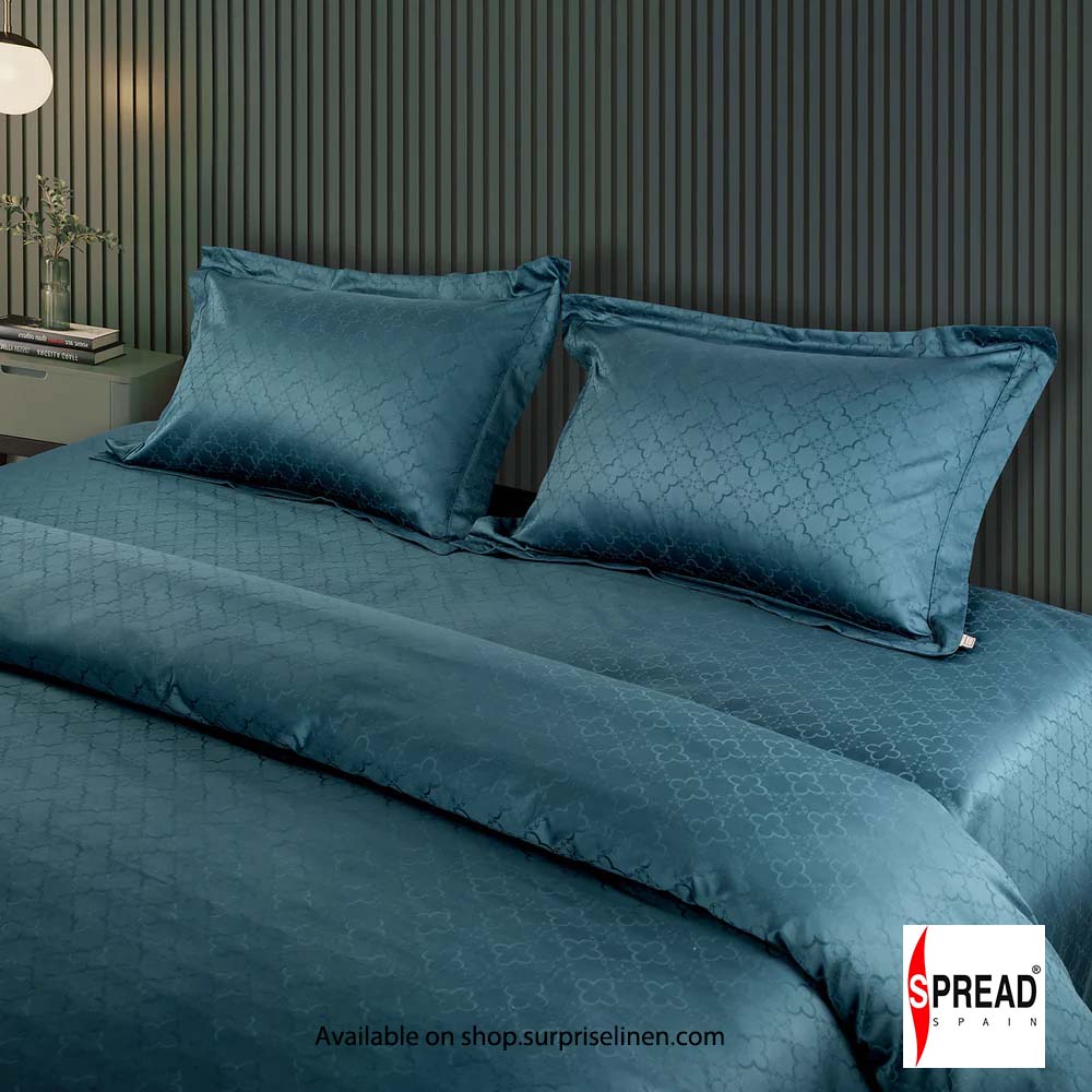 Spread Spain - Italian Jacquard Collection 750 Thread Count Bed Sheet Set (Peacock)