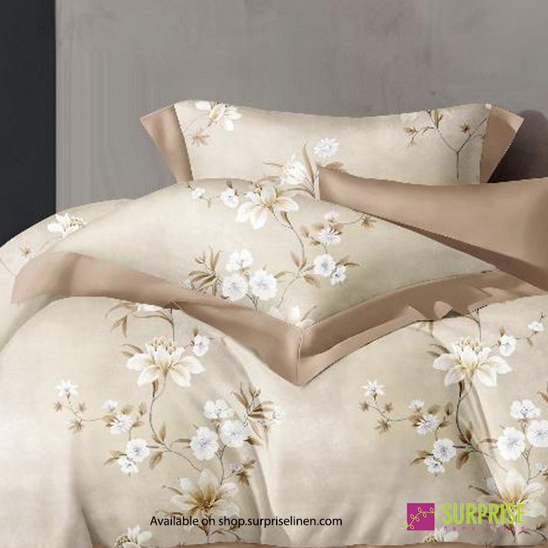 Surprise Home - Hues Champagne Blossom Branch Bedsheet Set