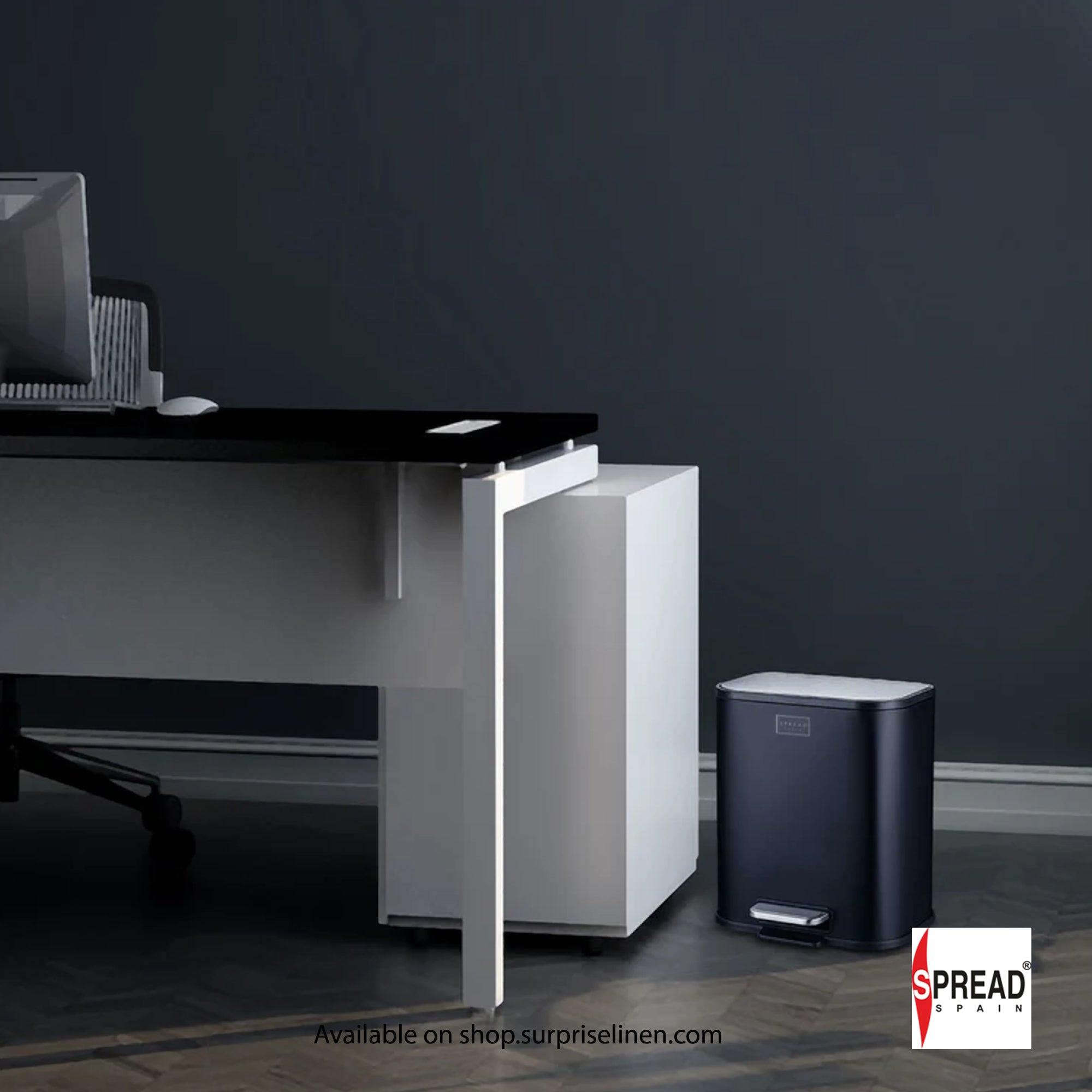 Spread Spain - Metallica Collection 5 Litre Soft Close Dustbin (Matte Black)