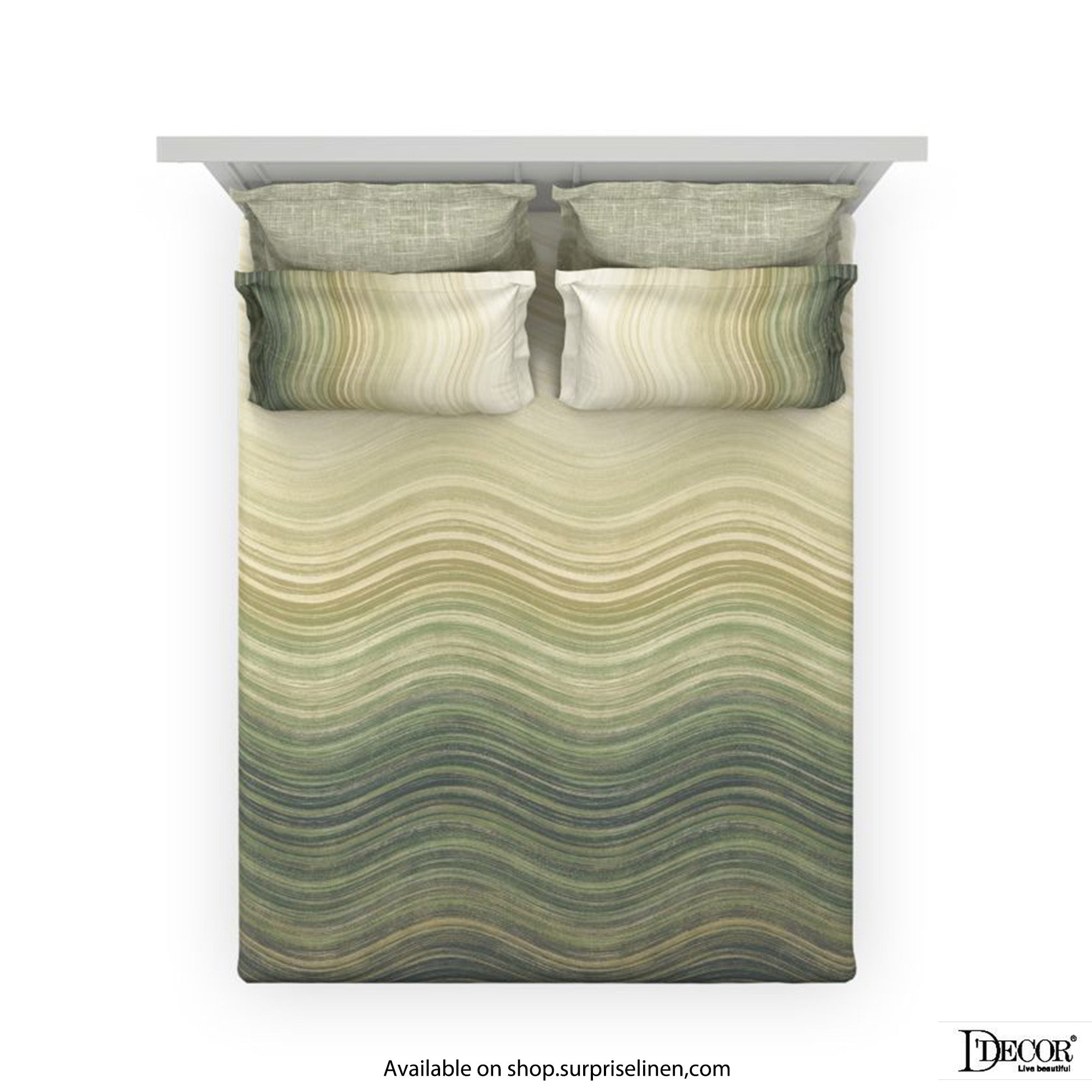 D'Decor - Premier Collection 300 Thread Count Cotton 5 Pc Bed Sheet Set (Olive)