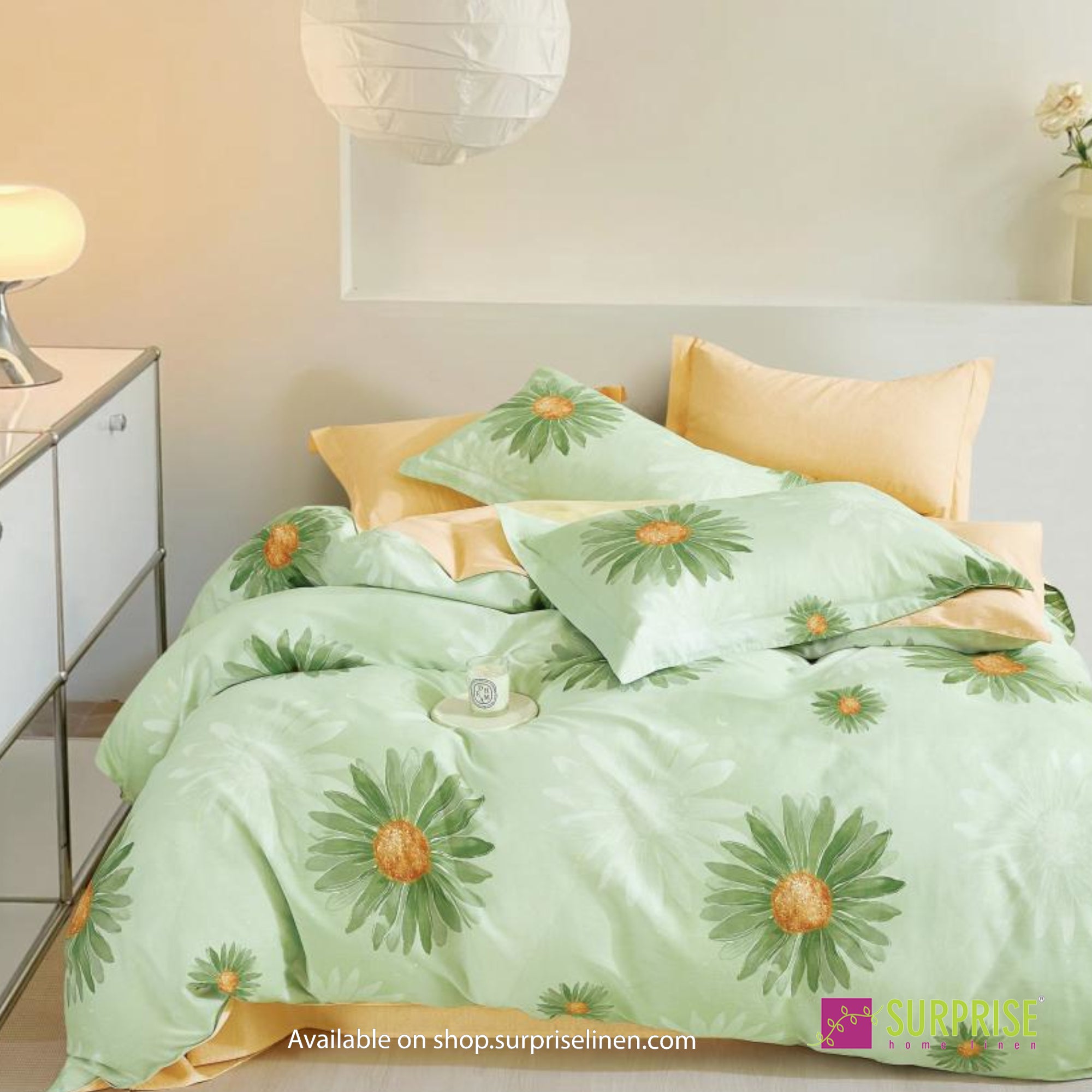 Everyday Luxury Essentials By Surprise Home - Bedeck Collection 3 Pcs Regular Queen Size Bedsheet Set in 300 TC Cotton Fabric (Eden)