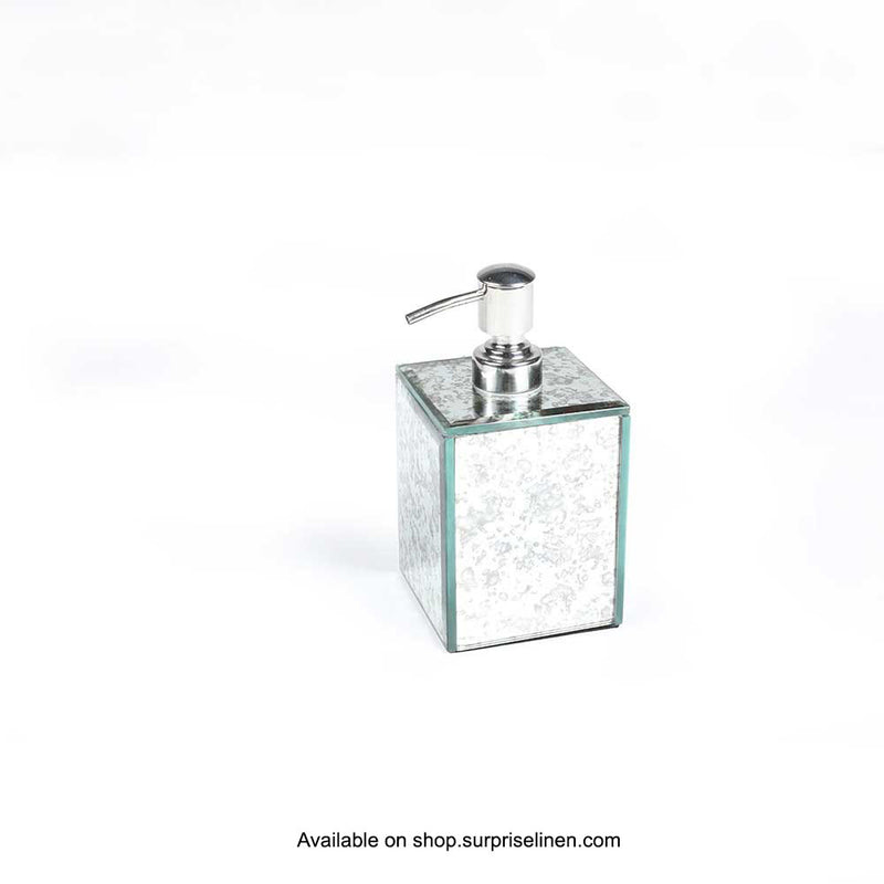 Surprise Home - Etonner Antique Glass 3 Pcs Bath Set (Silver)