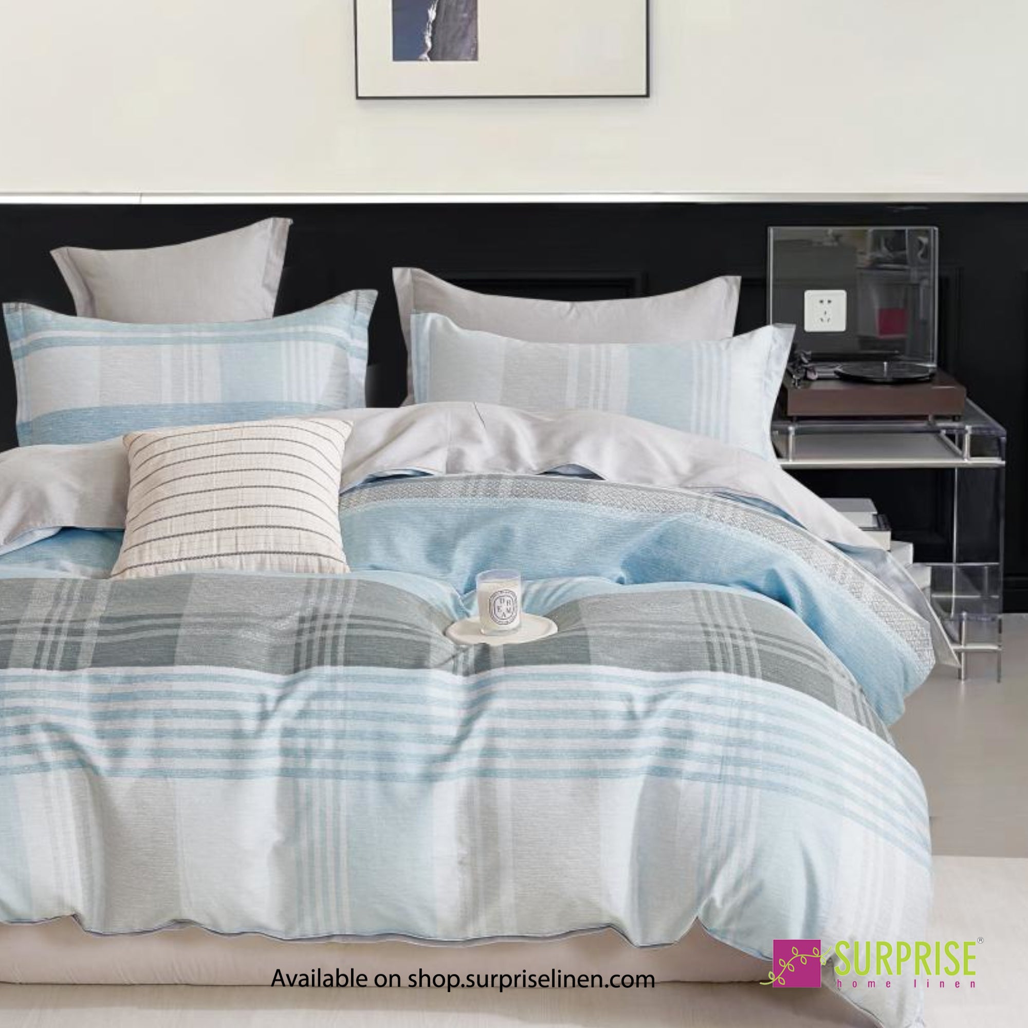 Everyday Luxury Essentials By Surprise Home - Bedeck Collection 3 Pcs Regular Queen Size Bedsheet Set in 300 TC Cotton Fabric (Lustre)