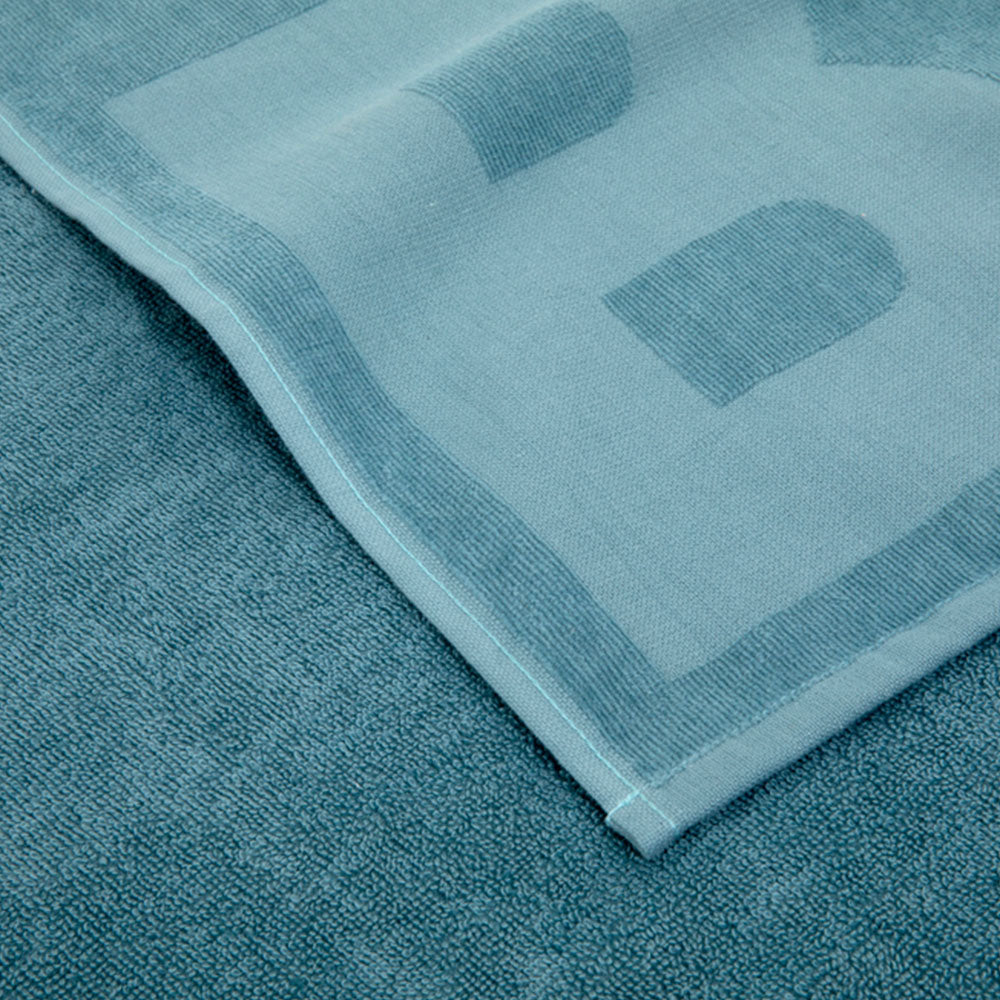 Hugo Boss - Border Logo 350 GSM 100% Cotton Towel (Pacific)