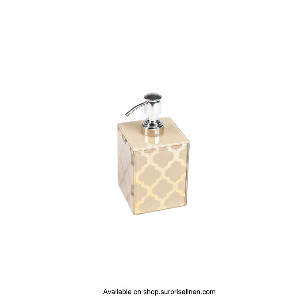 Surprise Home - Etonner Mosaic Glass 3 Pcs Bath Set (Gold)