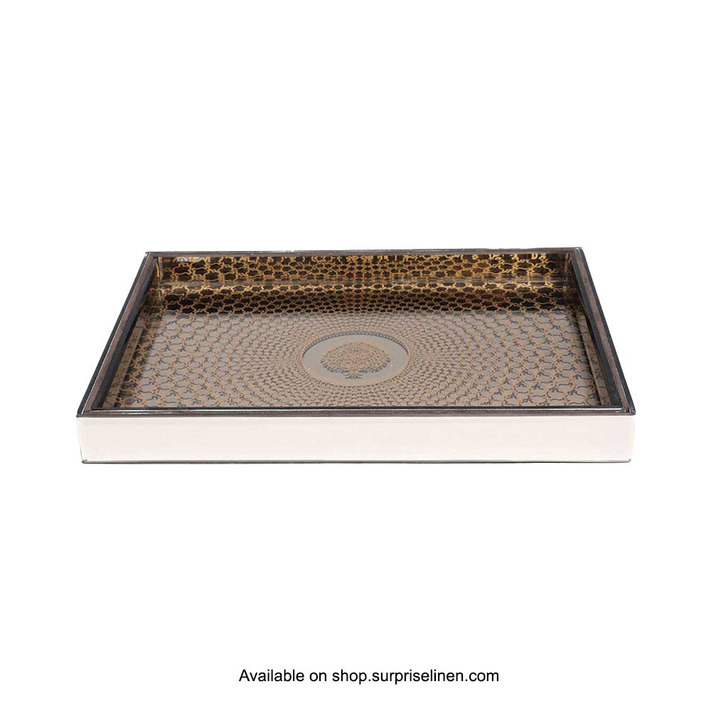 Surprise Home - Etonner Circular Mirror 3 Pcs Bath Set (Brown)