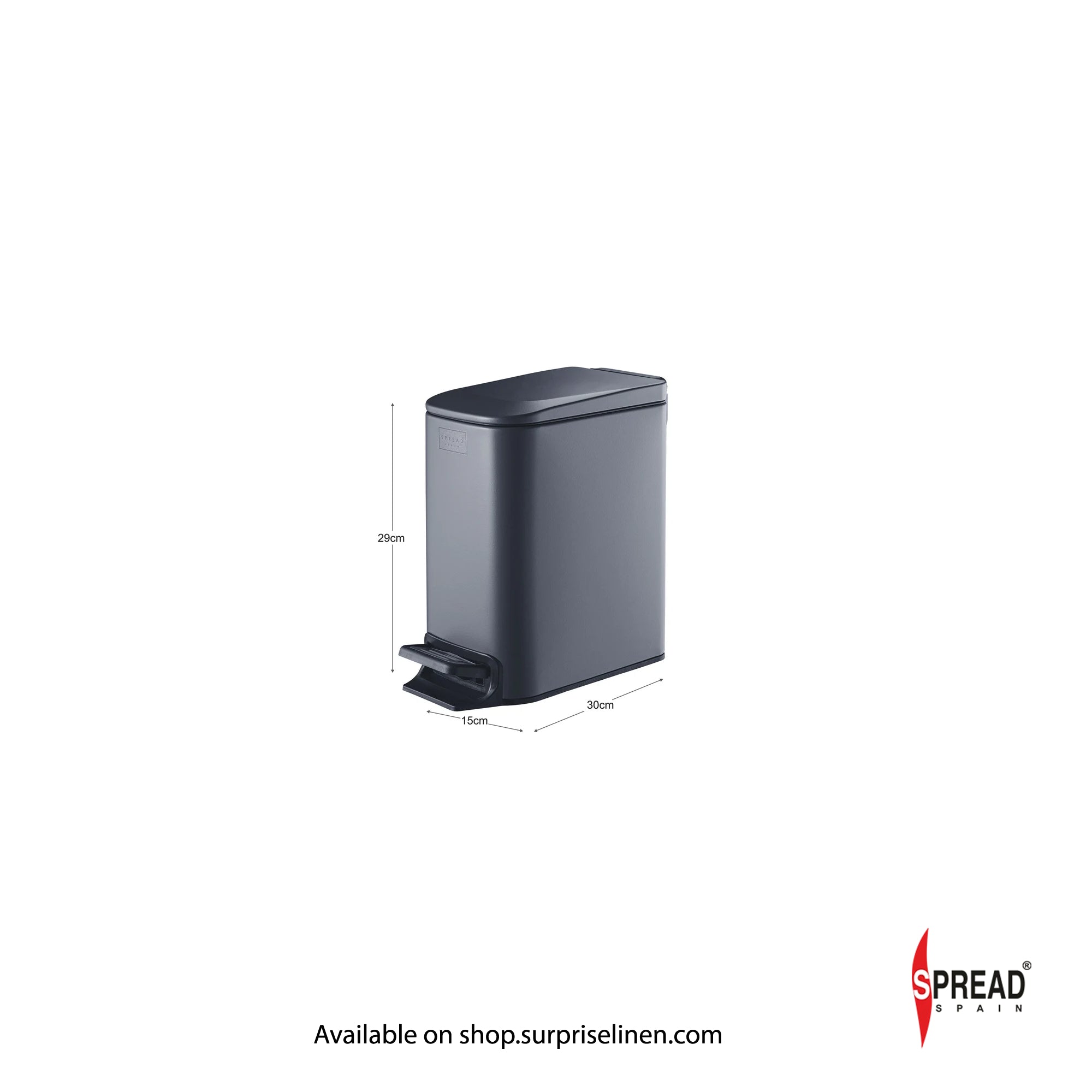 Spread Spain - Metallica Collection 6 Litre Soft Close Dustbin (Matte)