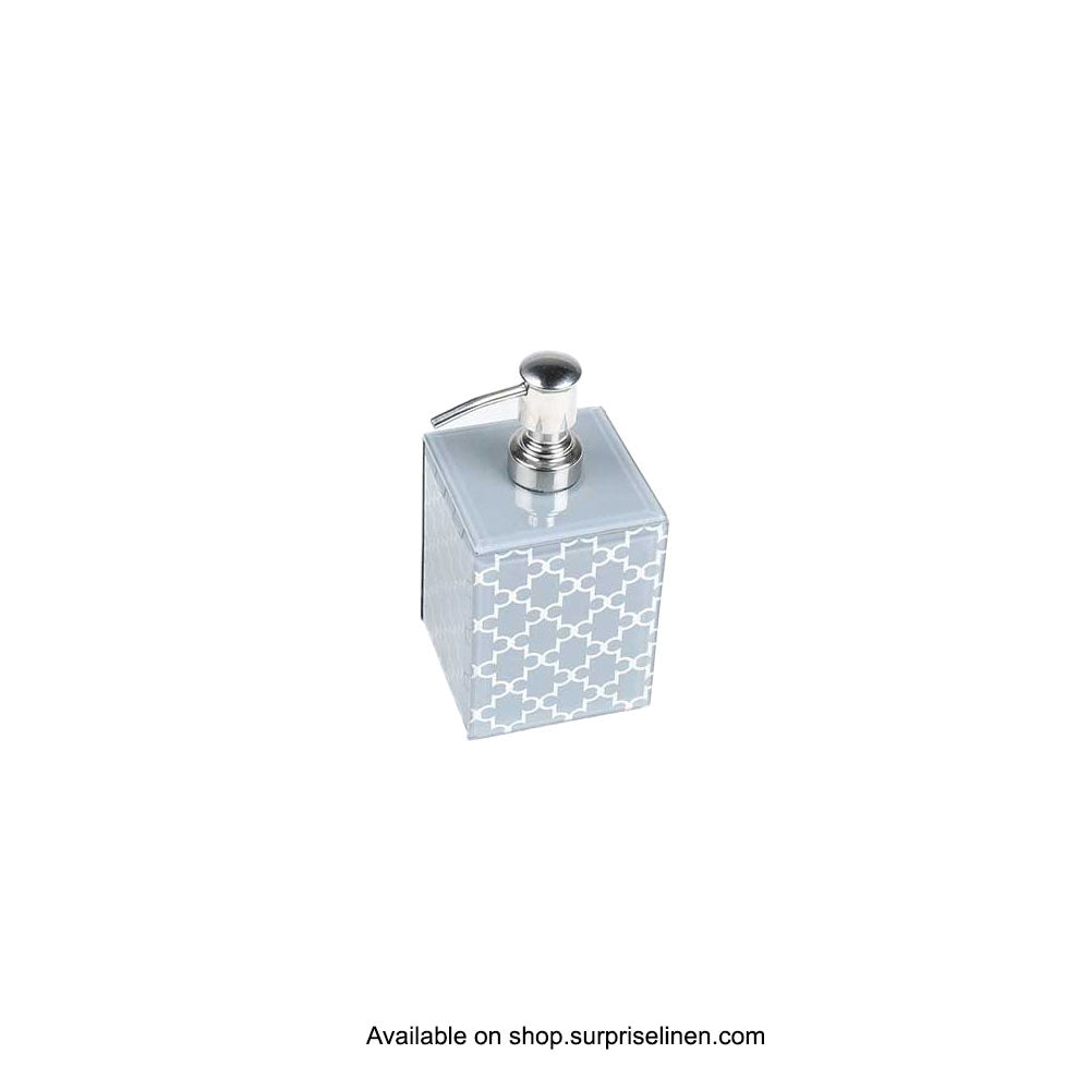 Surprise Home - Etonner Mosaic Glass 3 Pcs Bath Set (Silver)