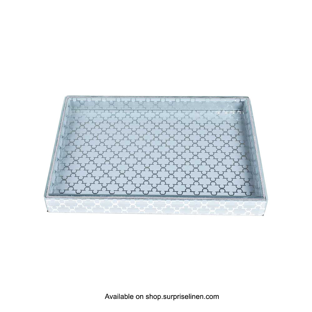 Surprise Home - Etonner Mosaic Glass 3 Pcs Bath Set (Silver)