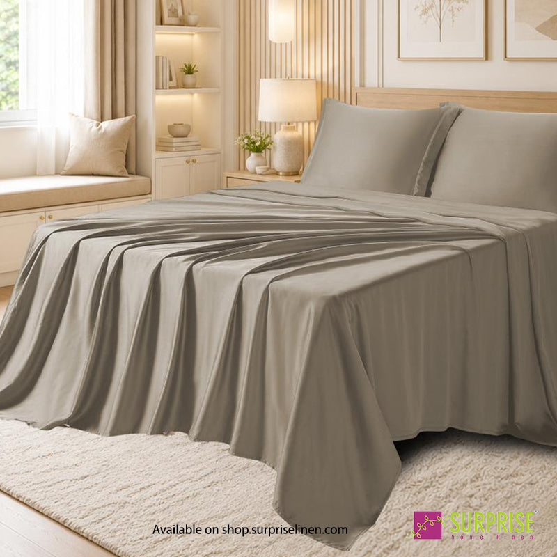 Surprise Home - Luxera Warm Greige Tencel Bedsheet Set