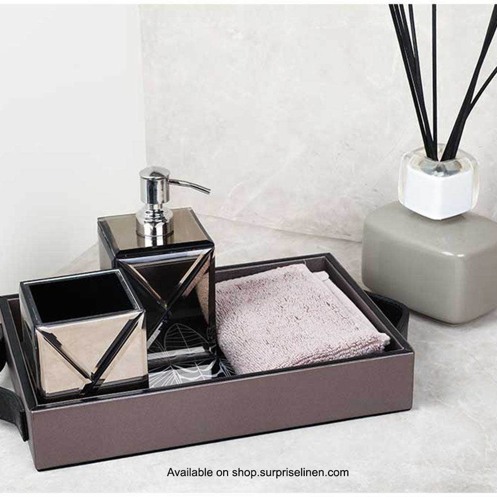 Surprise Home - Etonner Dragon Fly 3 Pcs Bath Set (Charcoal Black)