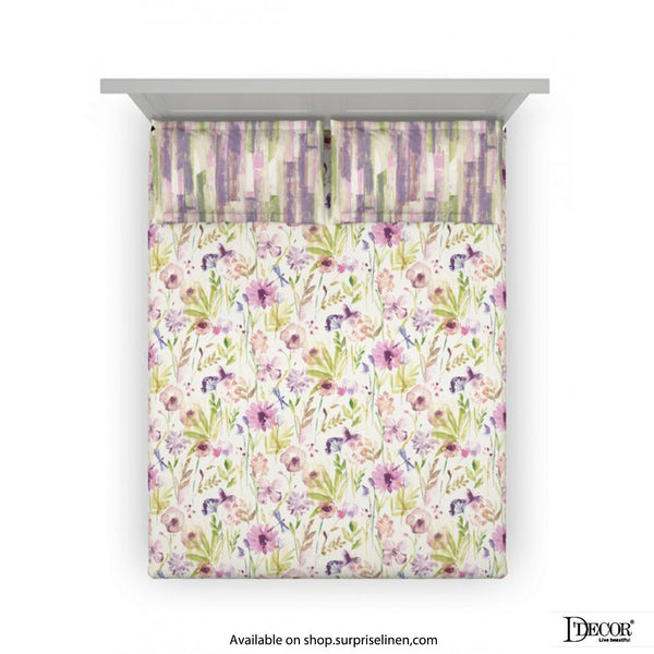 D'Decor - Primary Collection 100% Cotton 3 Pcs Bedsheet Set (Azure)