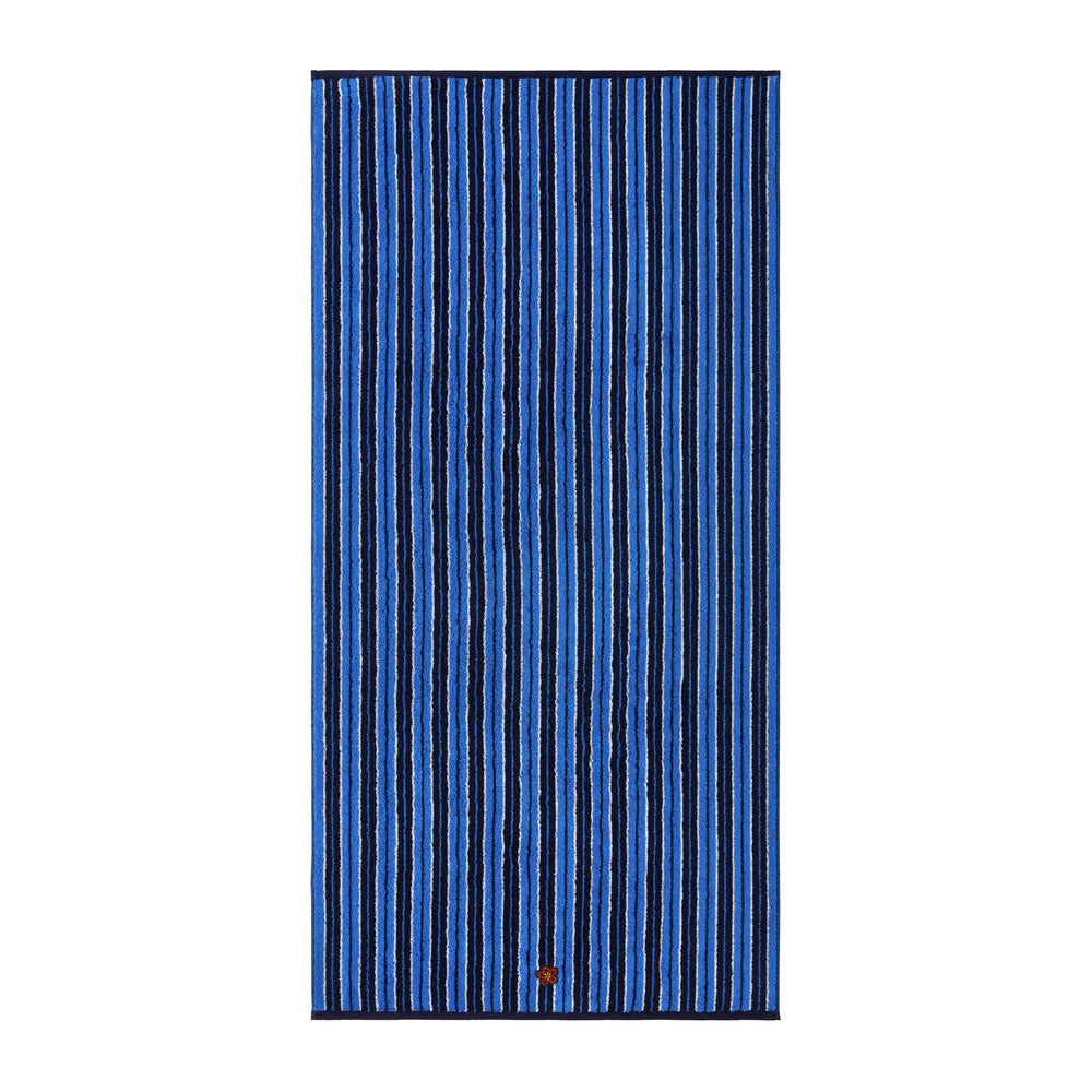 Kenzo - Club Jacquard Embroidered Boke Flower 550 GSM 100% Organic Cotton Towel (Bleu)