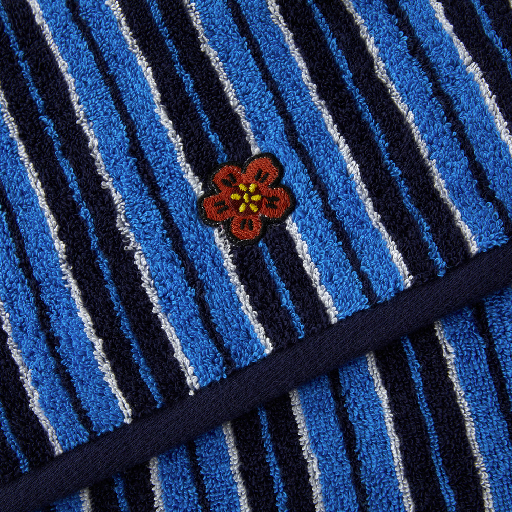 Kenzo - Club Jacquard Embroidered Boke Flower 550 GSM 100% Organic Cotton Towel (Bleu)