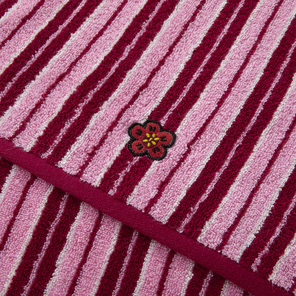 Kenzo - Club Jacquard Embroidered Boke Flower 550 GSM 100% Organic Cotton Towel (Rose)