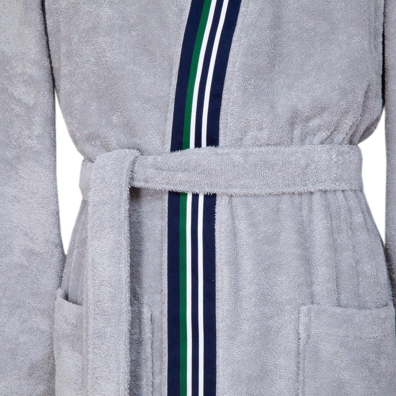 Lacoste - Club Bathrobes / Kimonos in 400 GSM 100% Organic Cotton (Gris)