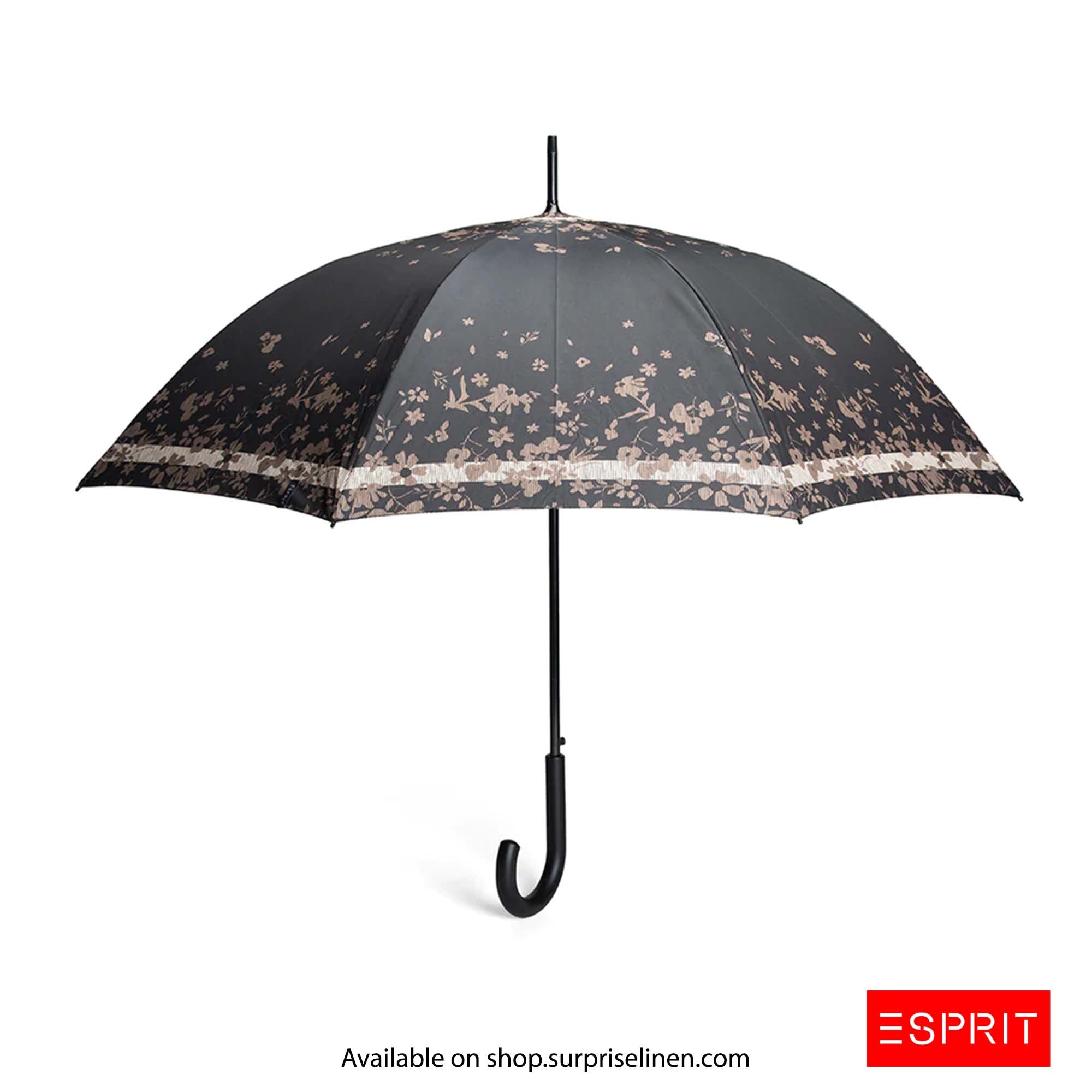 Esprit - Abstract Collection Long AC Umbrella (Black Flower)
