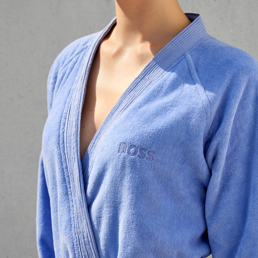 Hugo Boss - Ashleigh Bathrobes / Kimonos in 400 GSM 100% Cotton Bathrobe (Blue)
