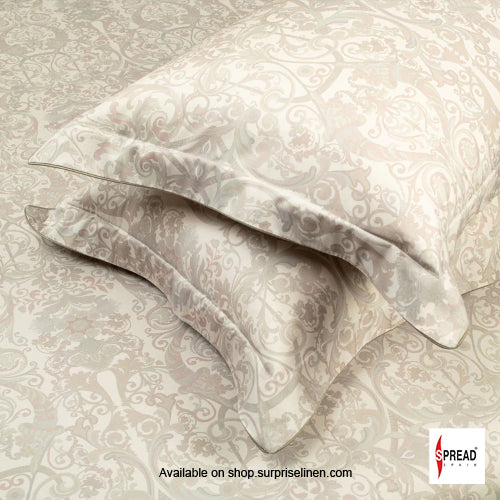 Spread Spain - Spring Summer Collection 550 TC 100% Cotton King Size Bedsheet Set (Ash Grey)
