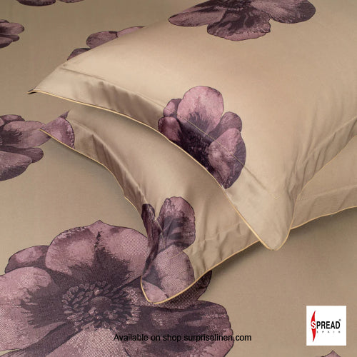 Spread Spain - Spring Summer Collection 550 TC 100% Cotton King Size Bedsheet Set (Light Beige)