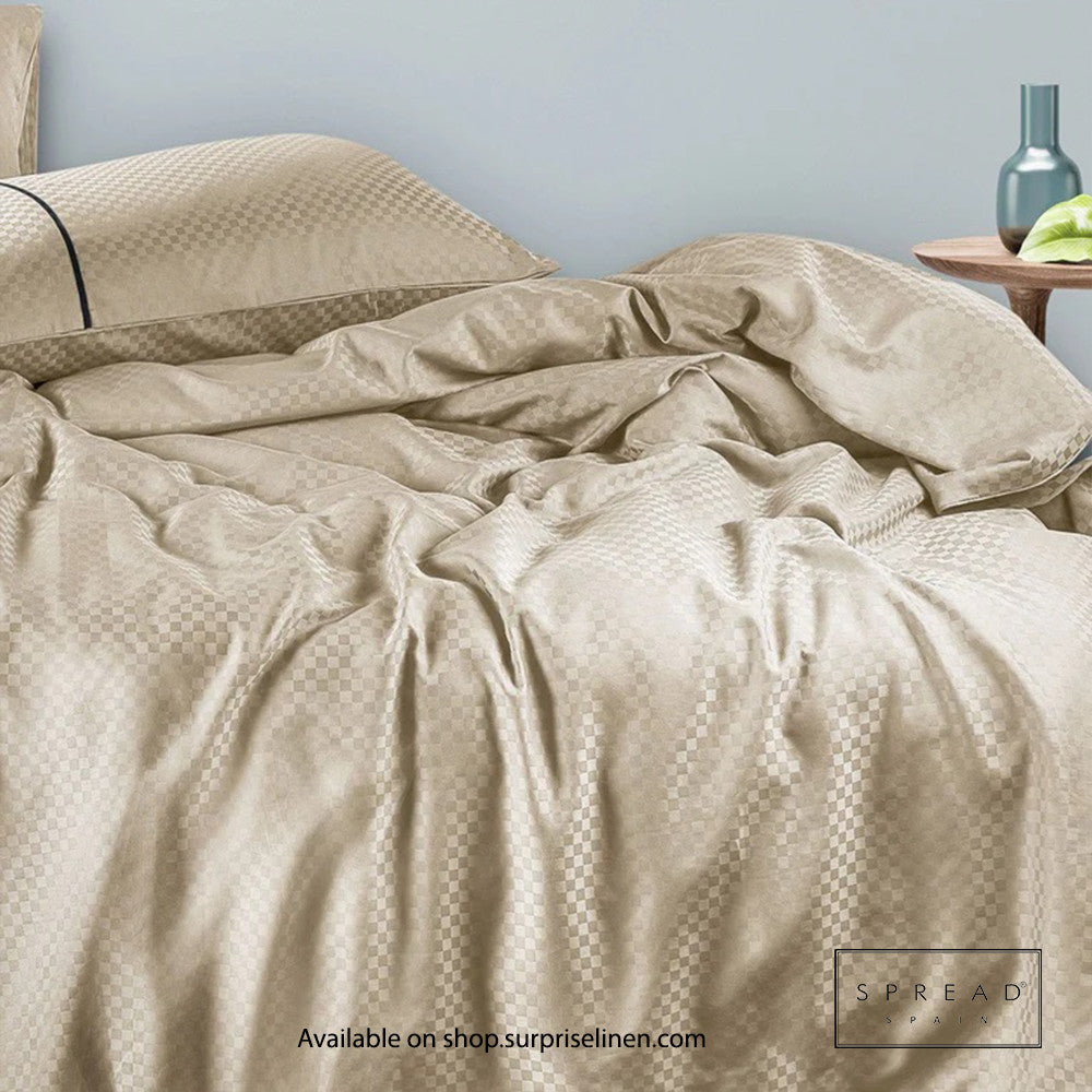 Spread Spain - Oxford Street Collection 400 Thread Count 100% Cotton Bedding Set (Stone)