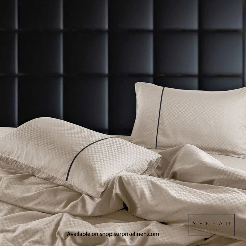 Spread Spain - Oxford Street Collection 400 Thread Count 100% Cotton Bedding Set (Taupe)