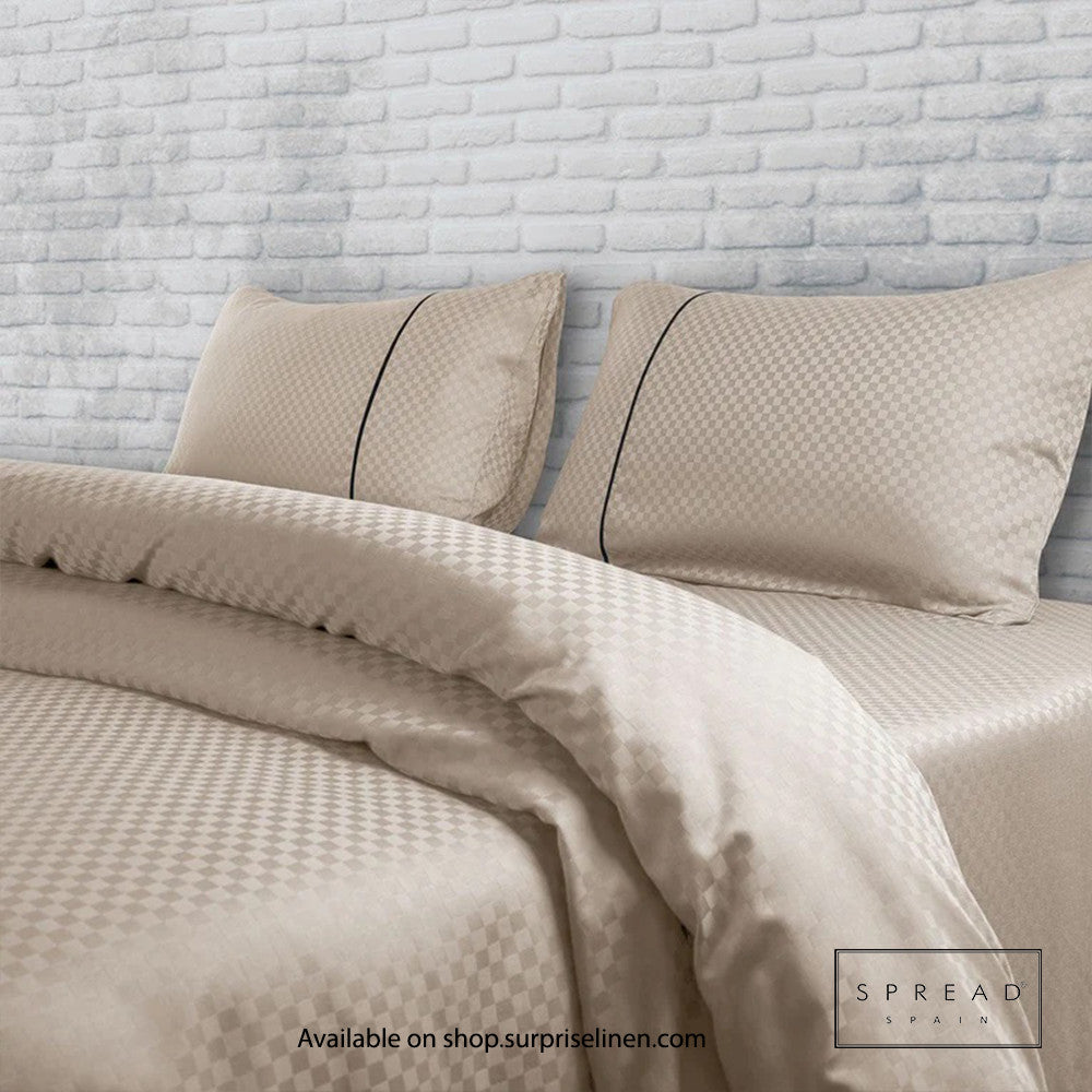 Spread Spain - Oxford Street Collection 400 Thread Count 100% Cotton Bedding Set (Taupe)