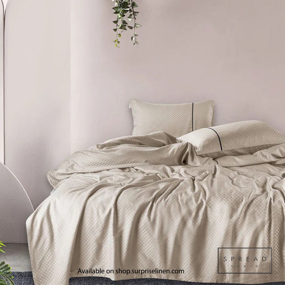 Spread Spain - Oxford Street Collection 400 Thread Count 100% Cotton Bedding Set (Taupe)