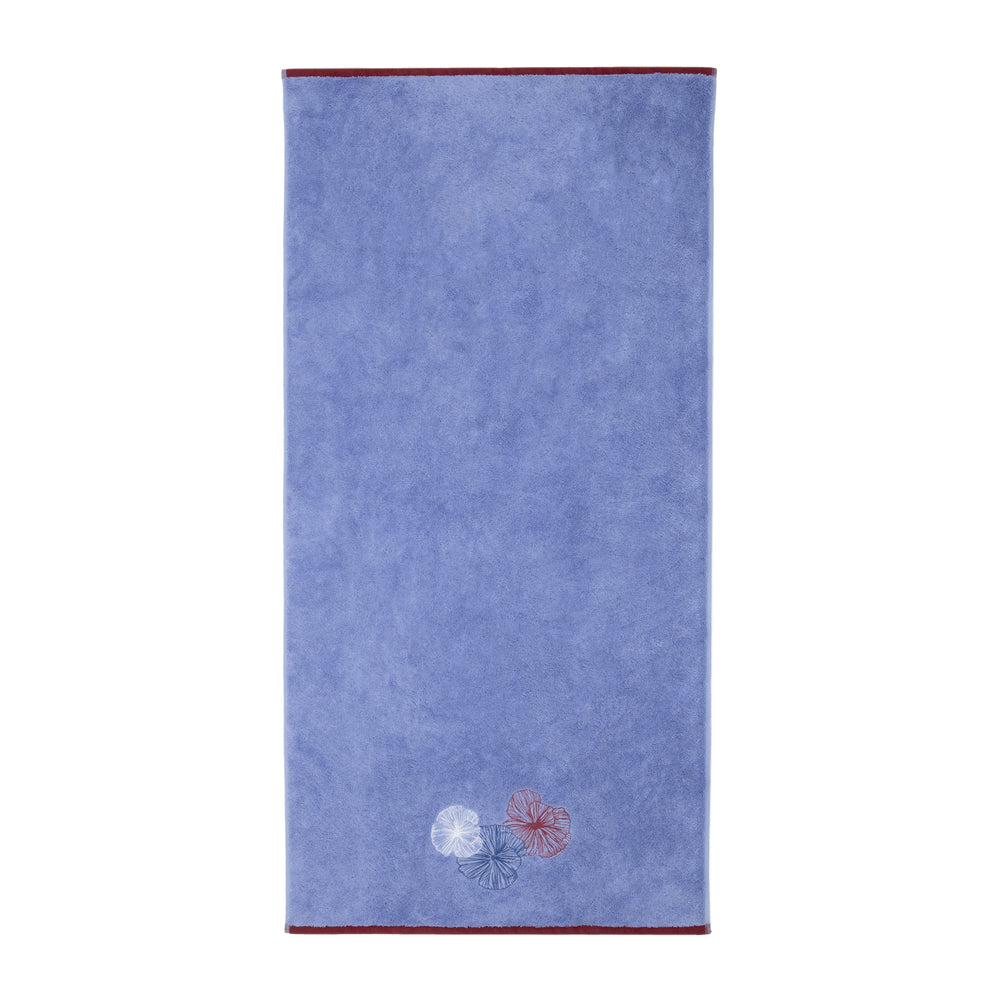 Hugo Boss - Ashleigh Embroidered Towels with Sateen Border 700 GSM 100% Cotton (Blue)