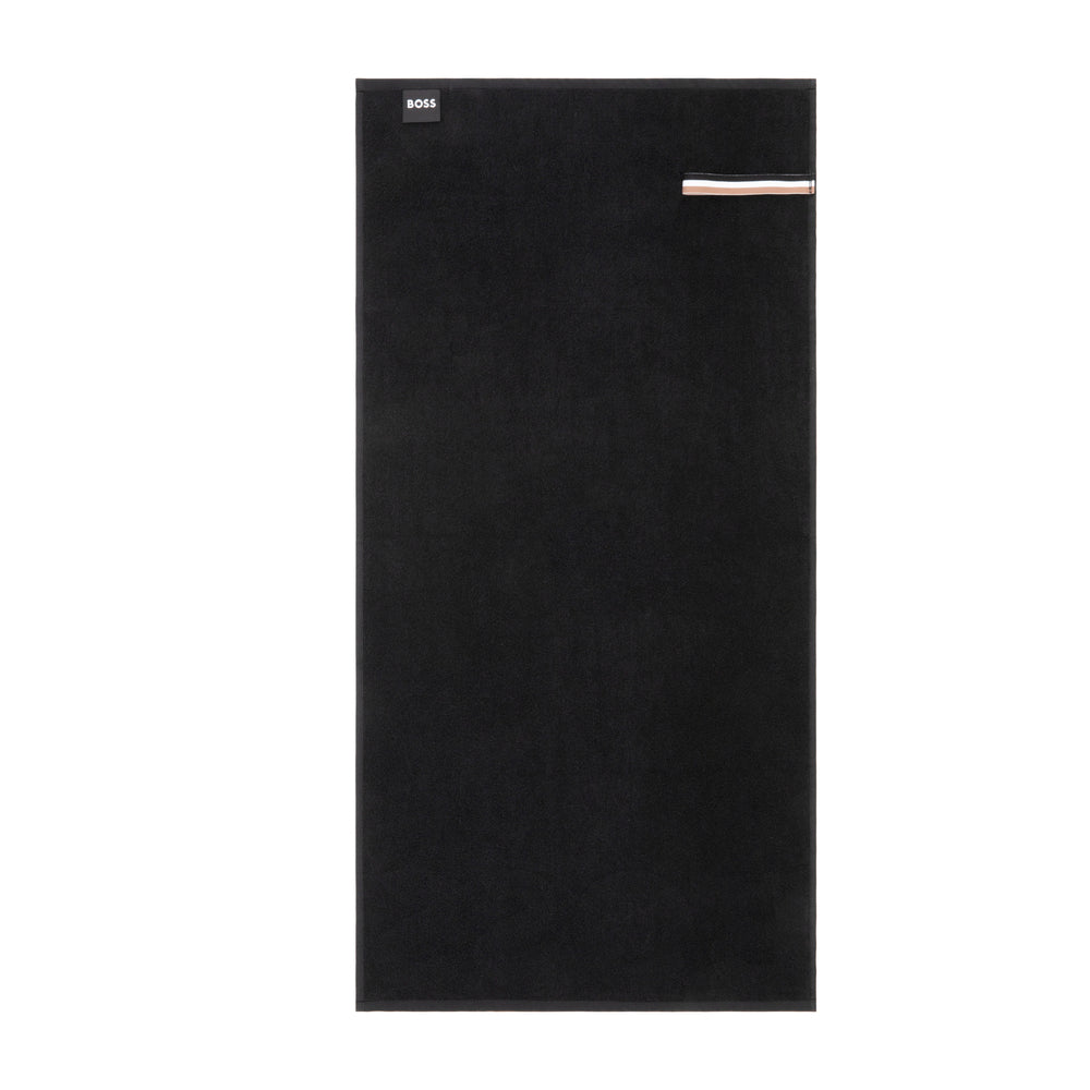 Hugo Boss - Border Logo 350 GSM 100% Cotton Towel (Black)