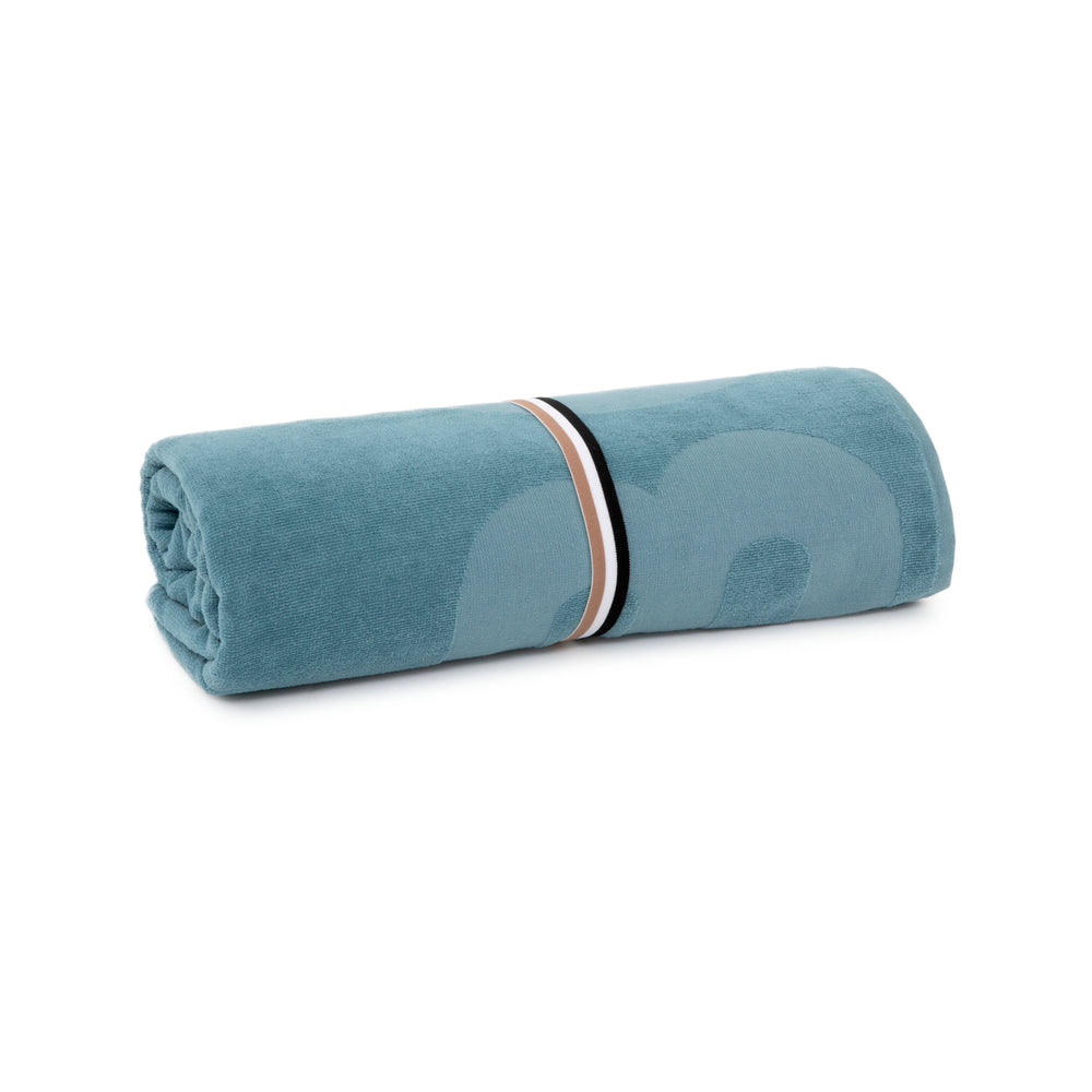 Hugo Boss - Border Logo 350 GSM 100% Cotton Towel (Pacific)