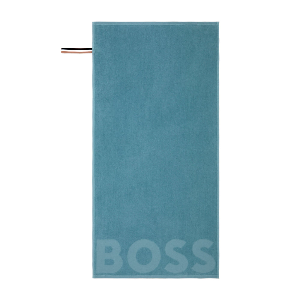 Hugo Boss - Border Logo 350 GSM 100% Cotton Towel (Pacific)